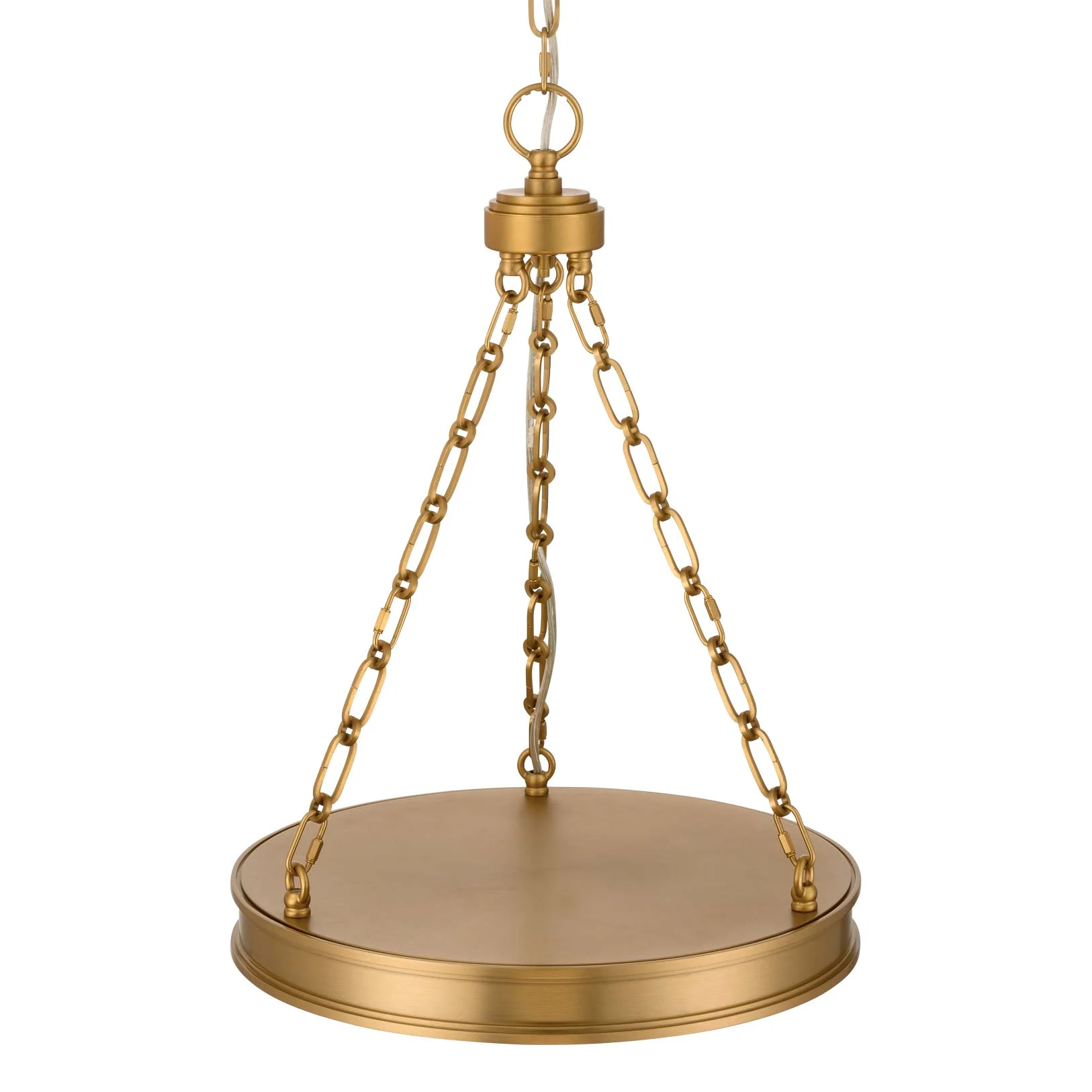 Cameron Integrated LED 17in Pendant in Brushed Champagne Brass with Etched Glass - Image 5