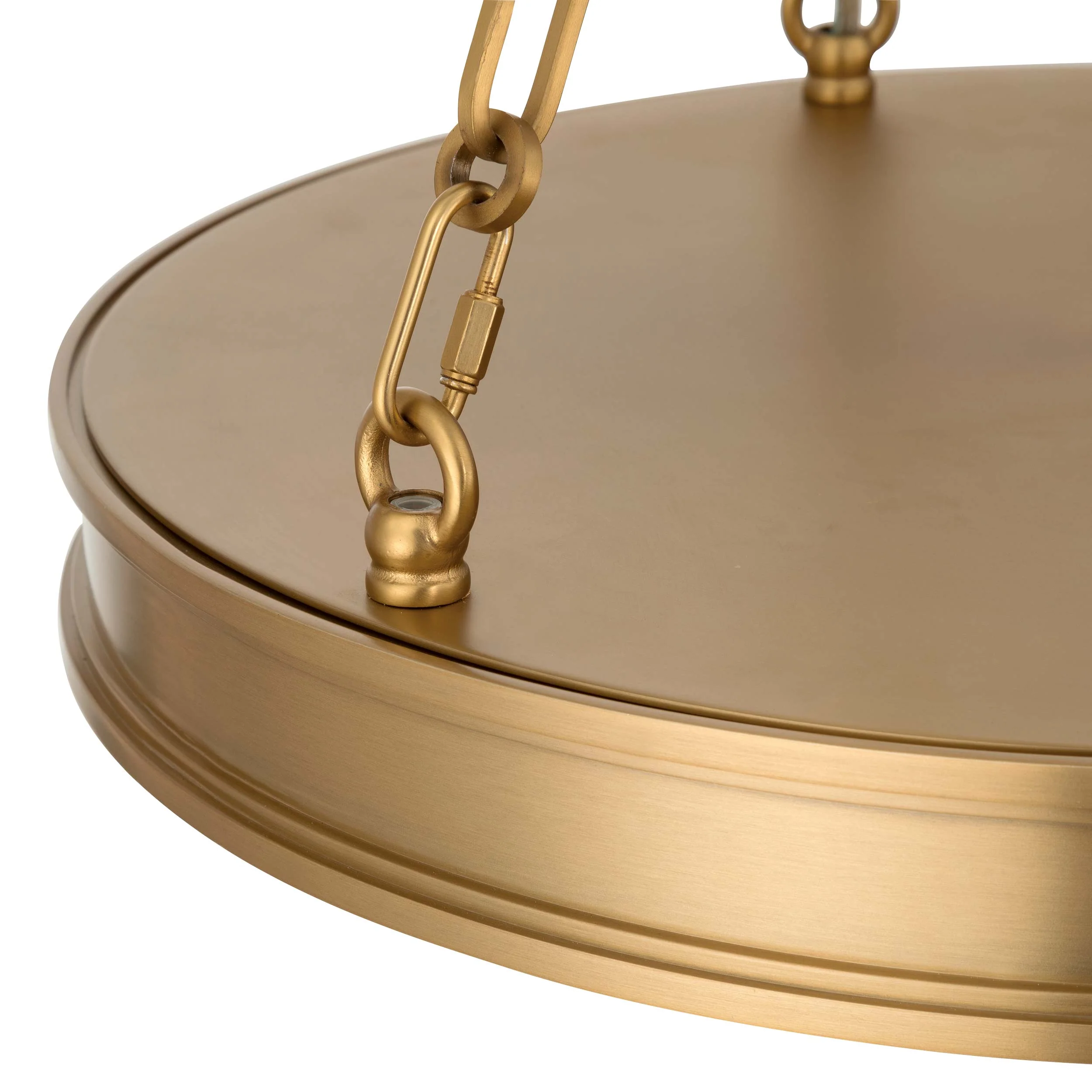 Cameron Integrated LED 17in Pendant in Brushed Champagne Brass with Etched Glass - Image 7