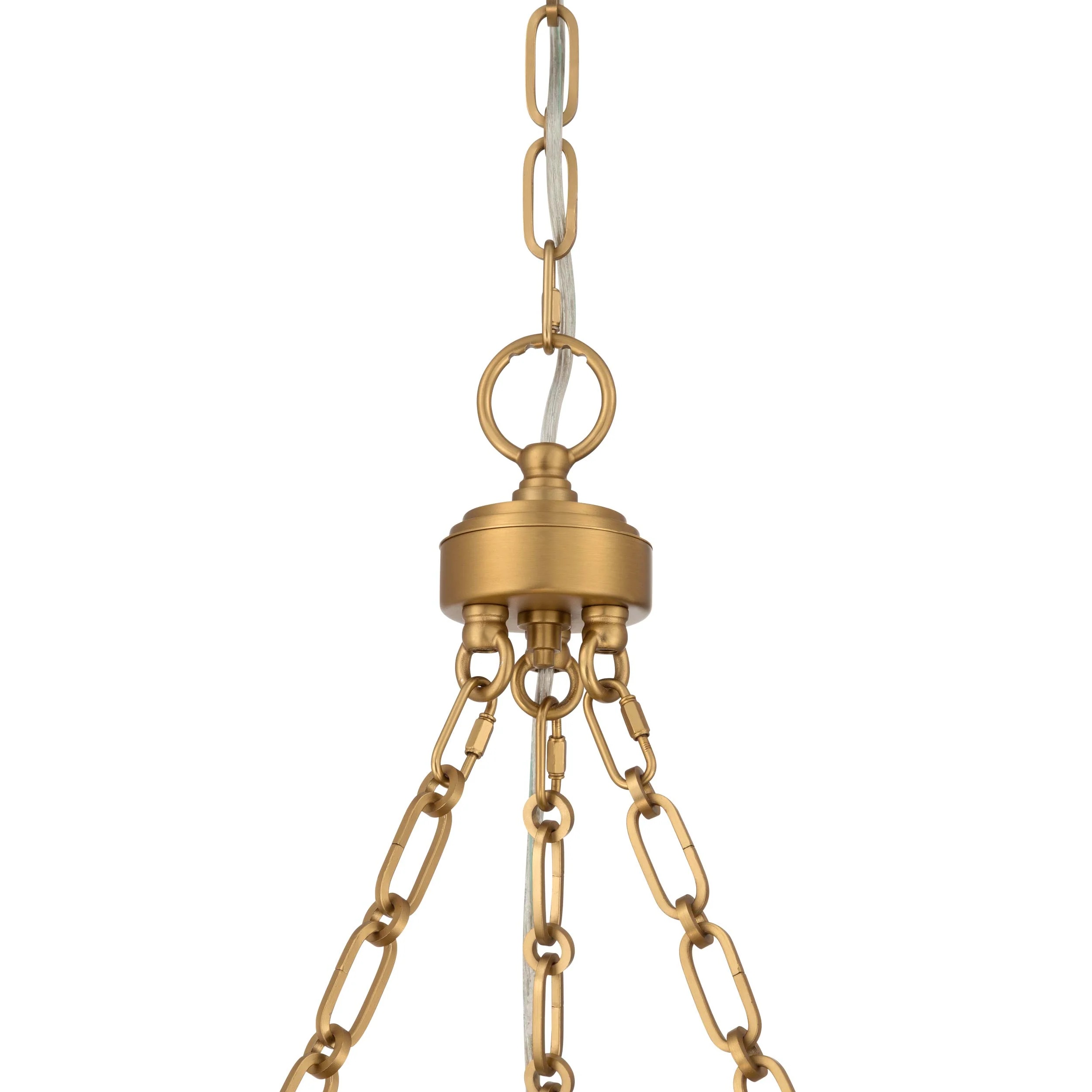 Cameron Integrated LED 17in Pendant in Brushed Champagne Brass with Etched Glass - Image 8