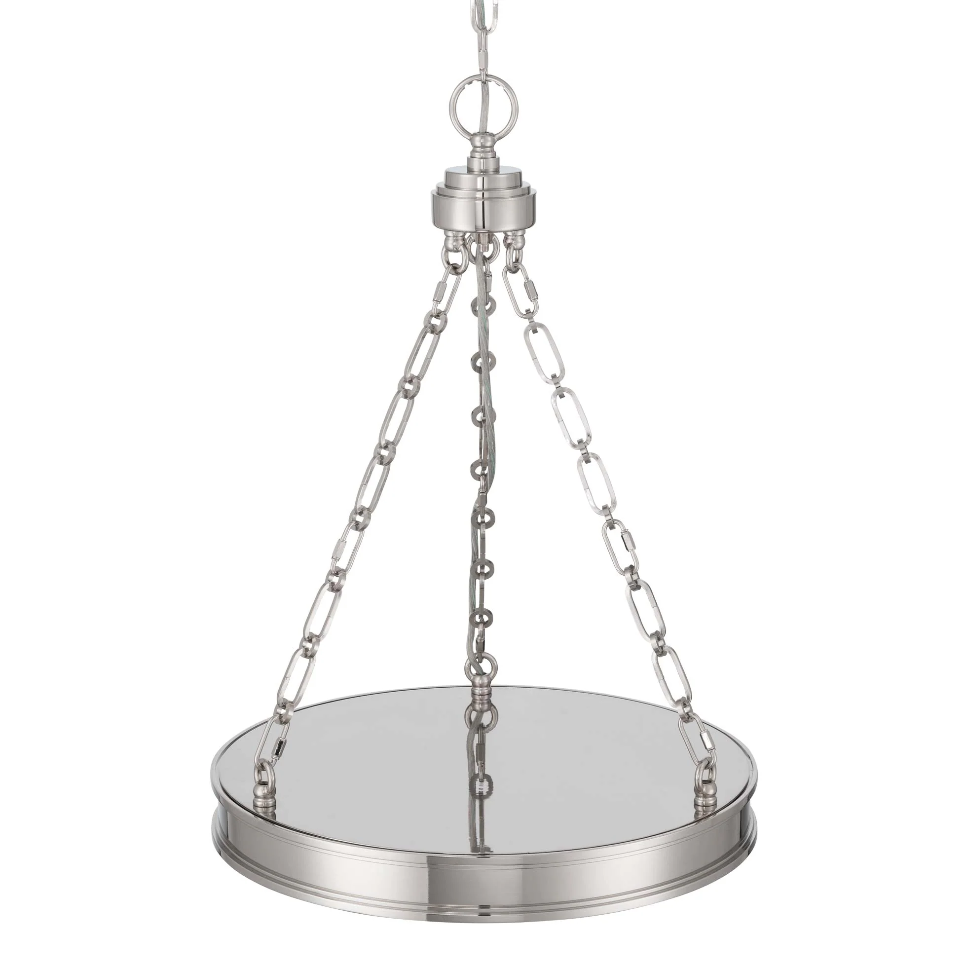 Cameron Integrated LED 17in Pendant in Polished Nickel with Etched Glass - Image 5