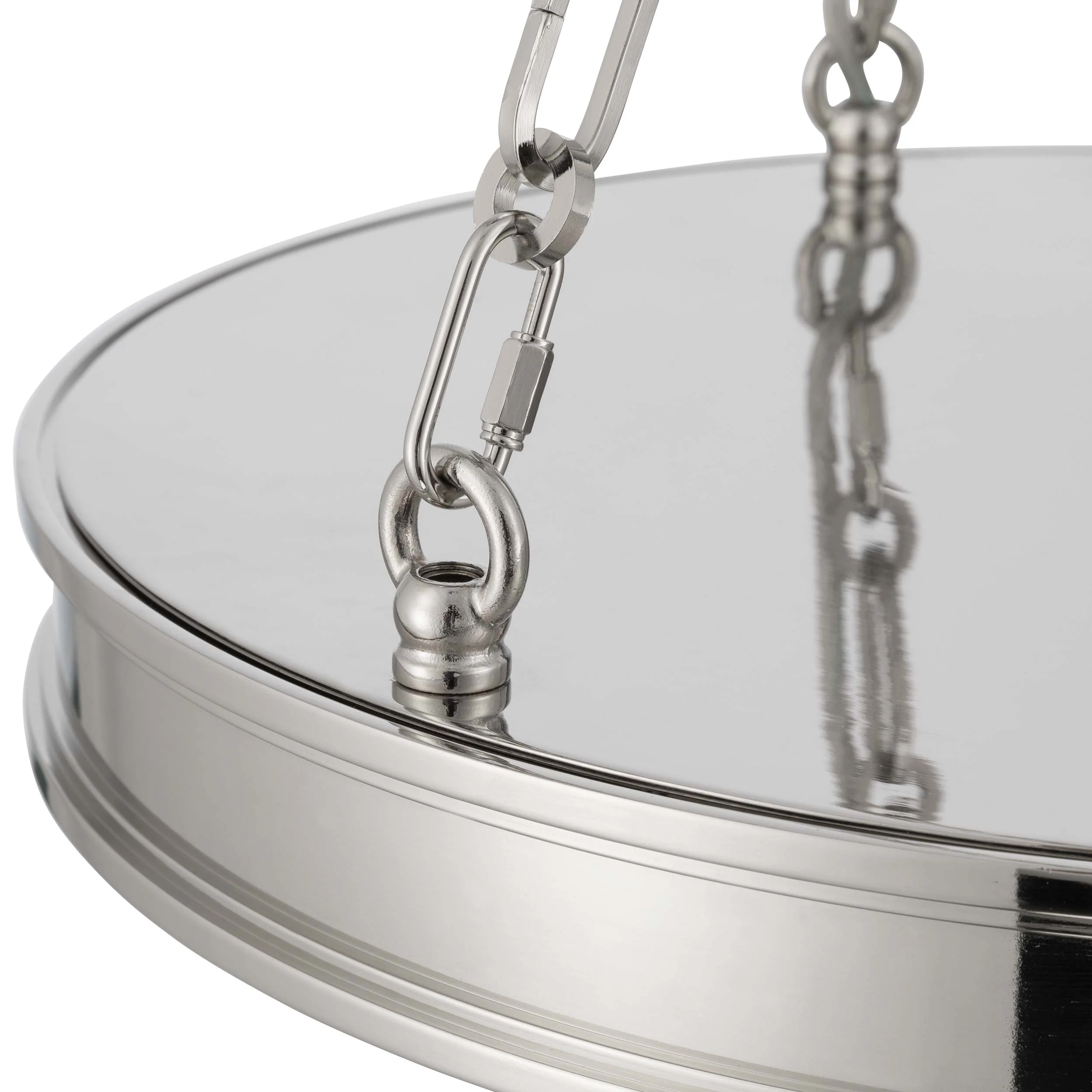 Cameron Integrated LED 17in Pendant in Polished Nickel with Etched Glass - Image 7