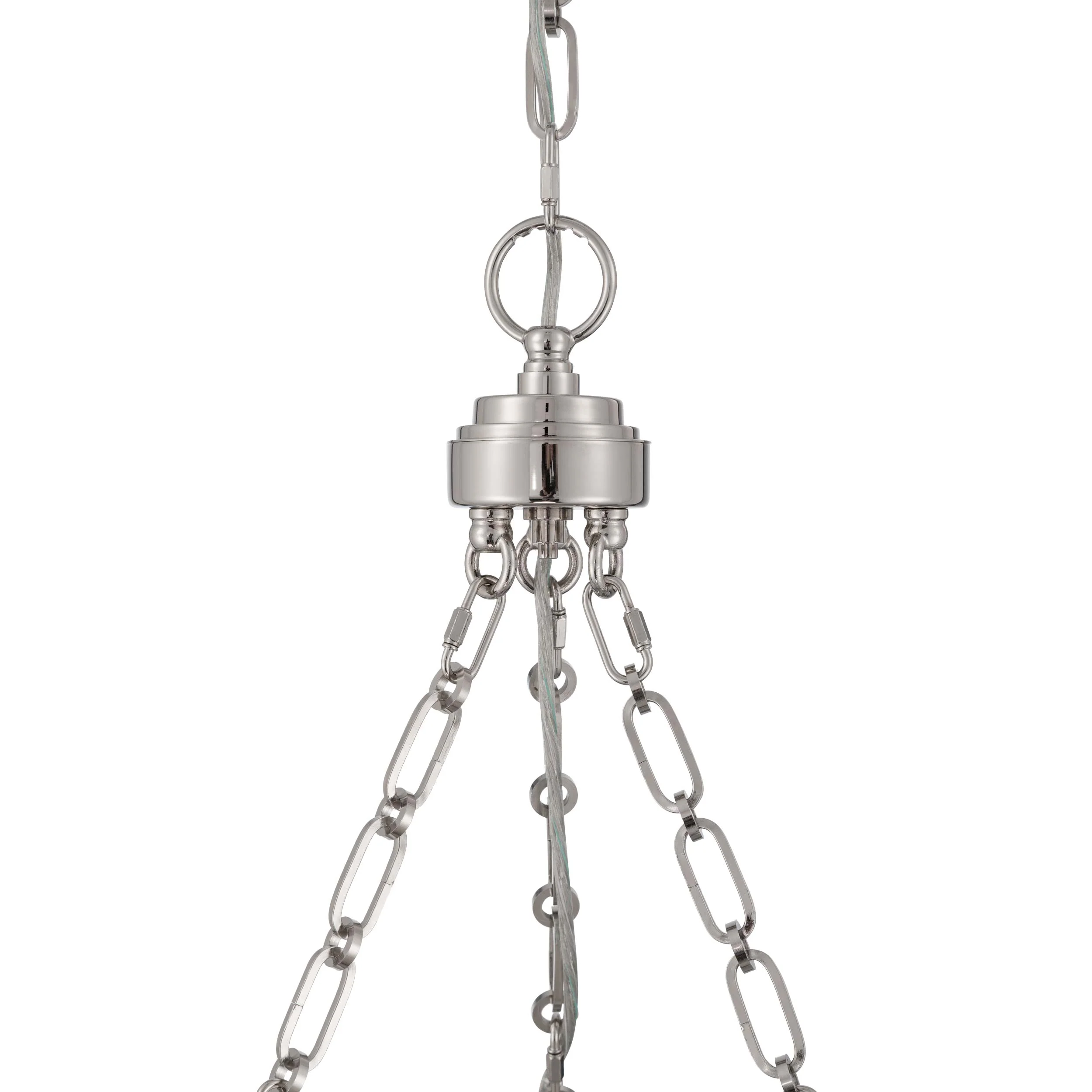 Cameron Integrated LED 17in Pendant in Polished Nickel with Etched Glass - Image 8