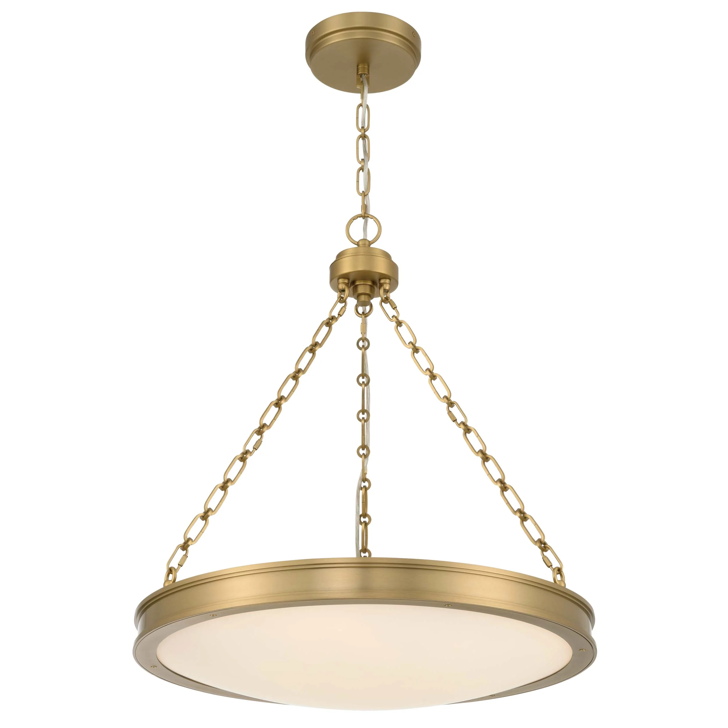 Cameron Integrated LED 24in Pendant in Brushed Champagne Brass with Etched Glass - Image 3