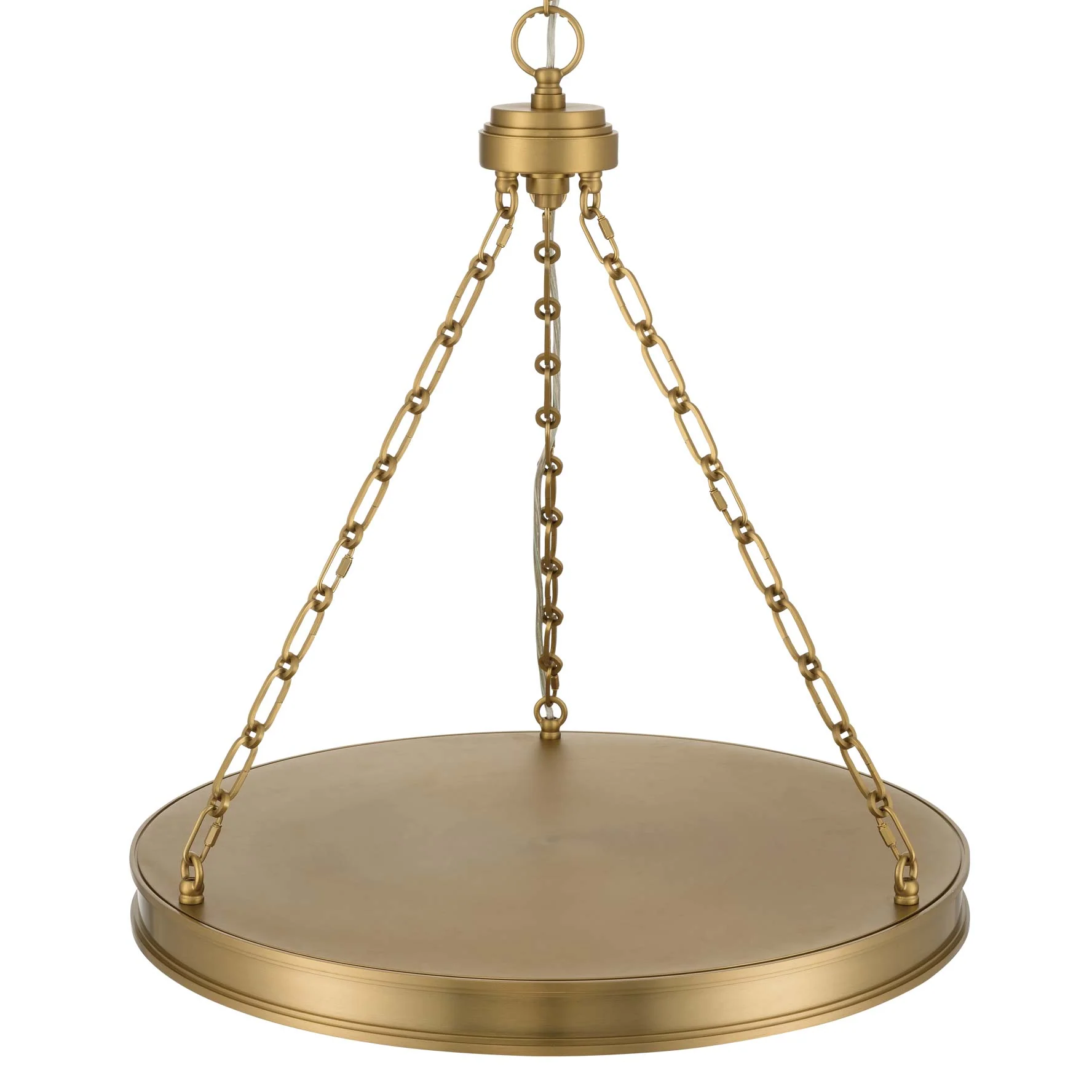 Cameron Integrated LED 24in Pendant in Brushed Champagne Brass with Etched Glass - Image 5