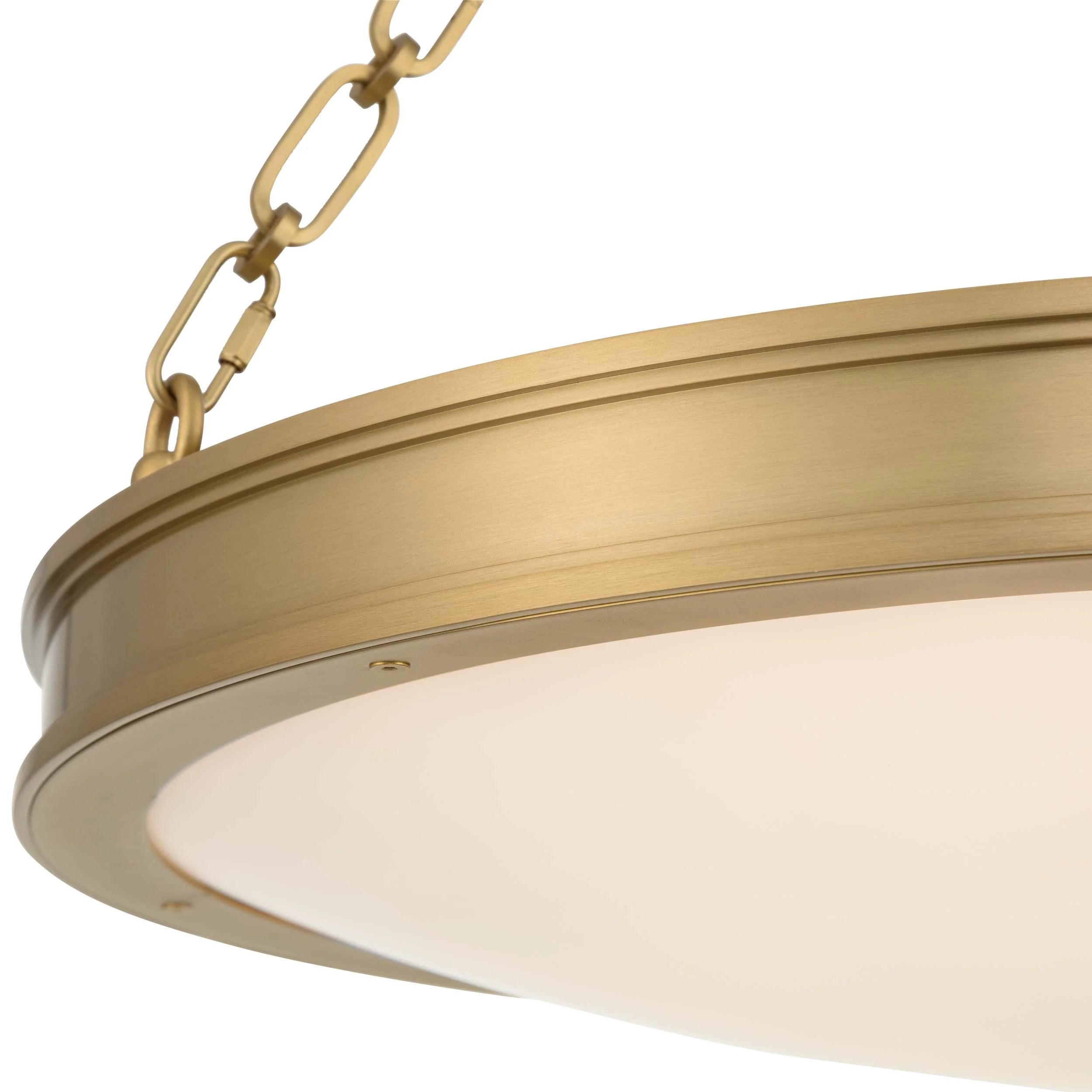 Cameron Integrated LED 24in Pendant in Brushed Champagne Brass with Etched Glass - Image 7