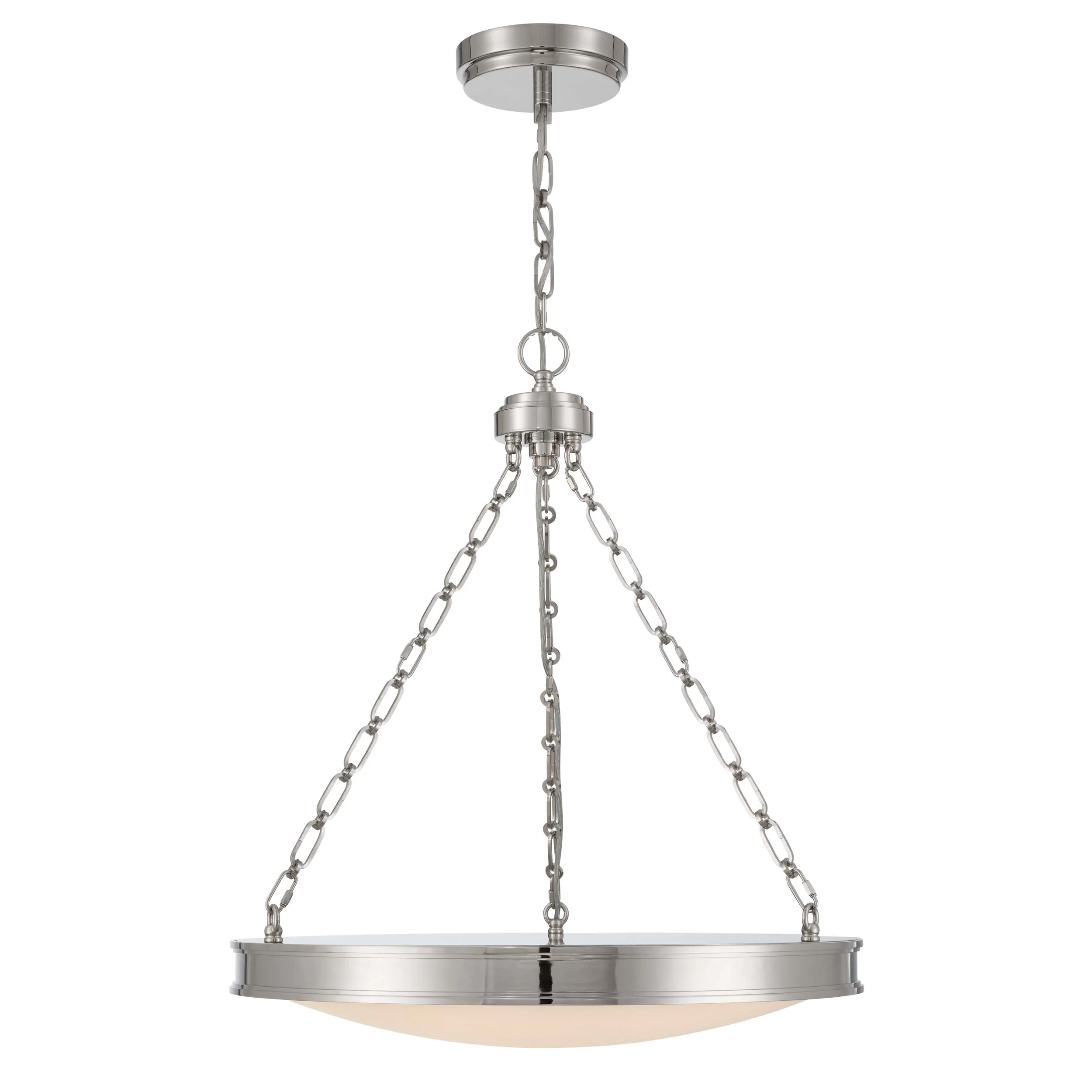 Cameron Integrated LED 24in Pendant in Polished Nickel with Etched Glass - Image 2