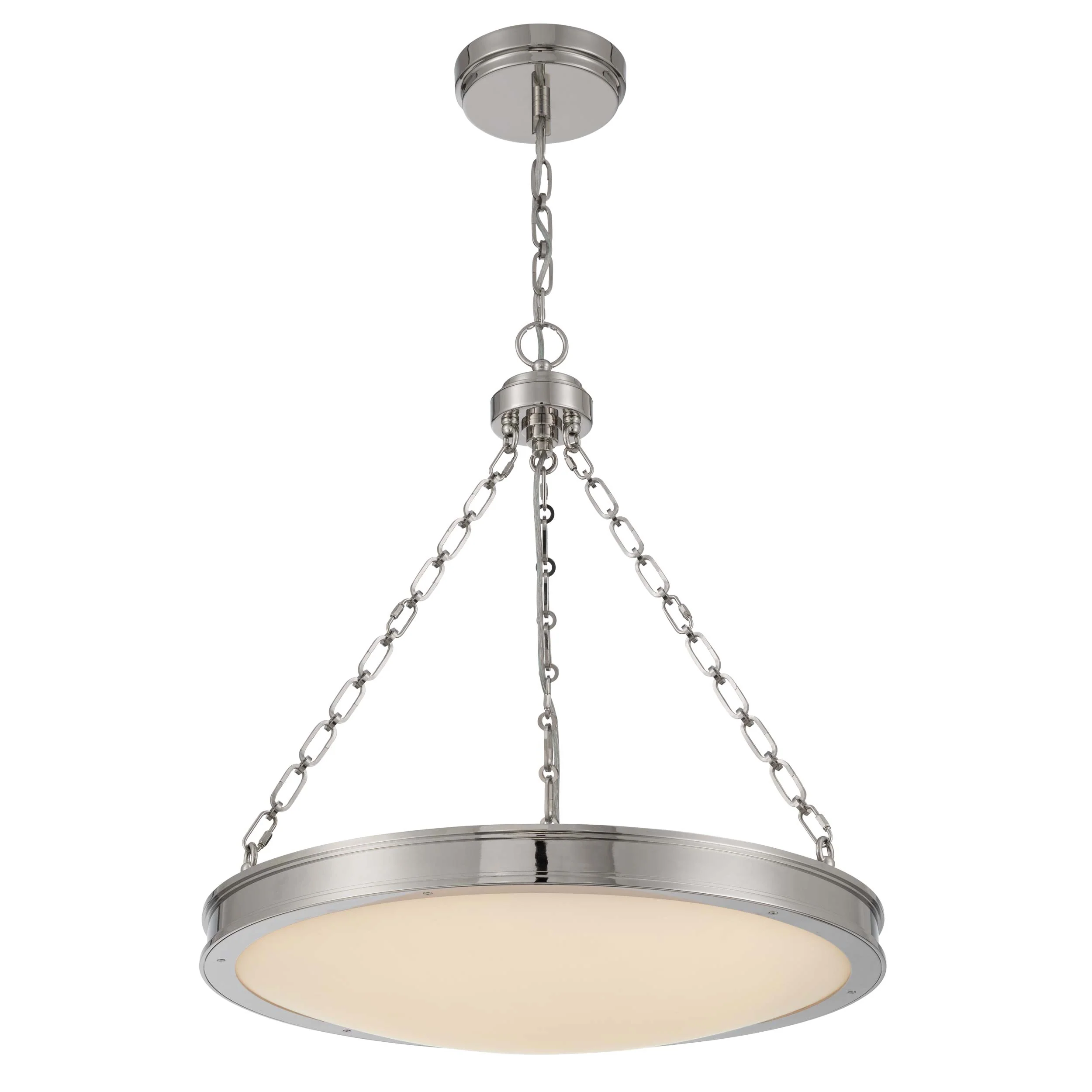 Cameron Integrated LED 24in Pendant in Polished Nickel with Etched Glass - Image 3