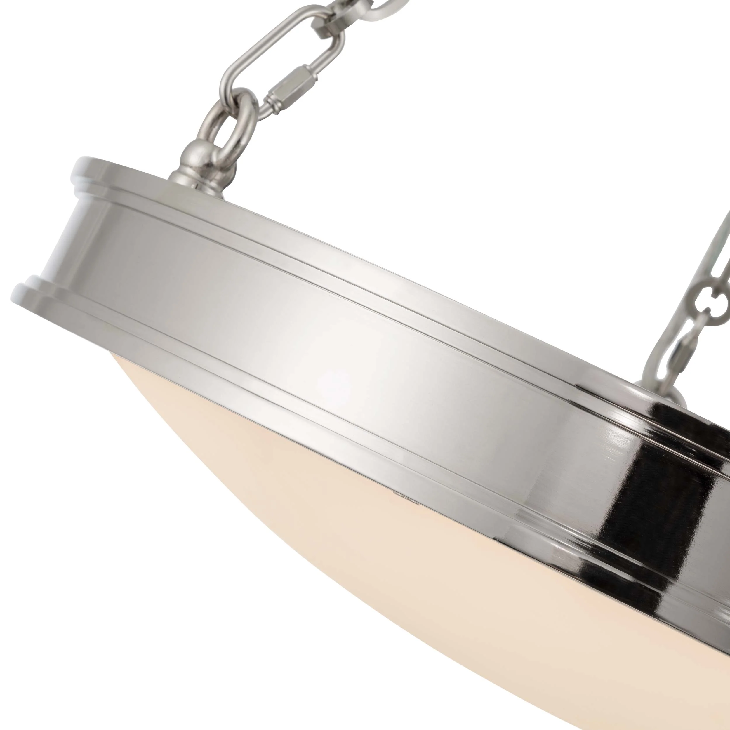 Cameron Integrated LED 24in Pendant in Polished Nickel with Etched Glass - Image 6