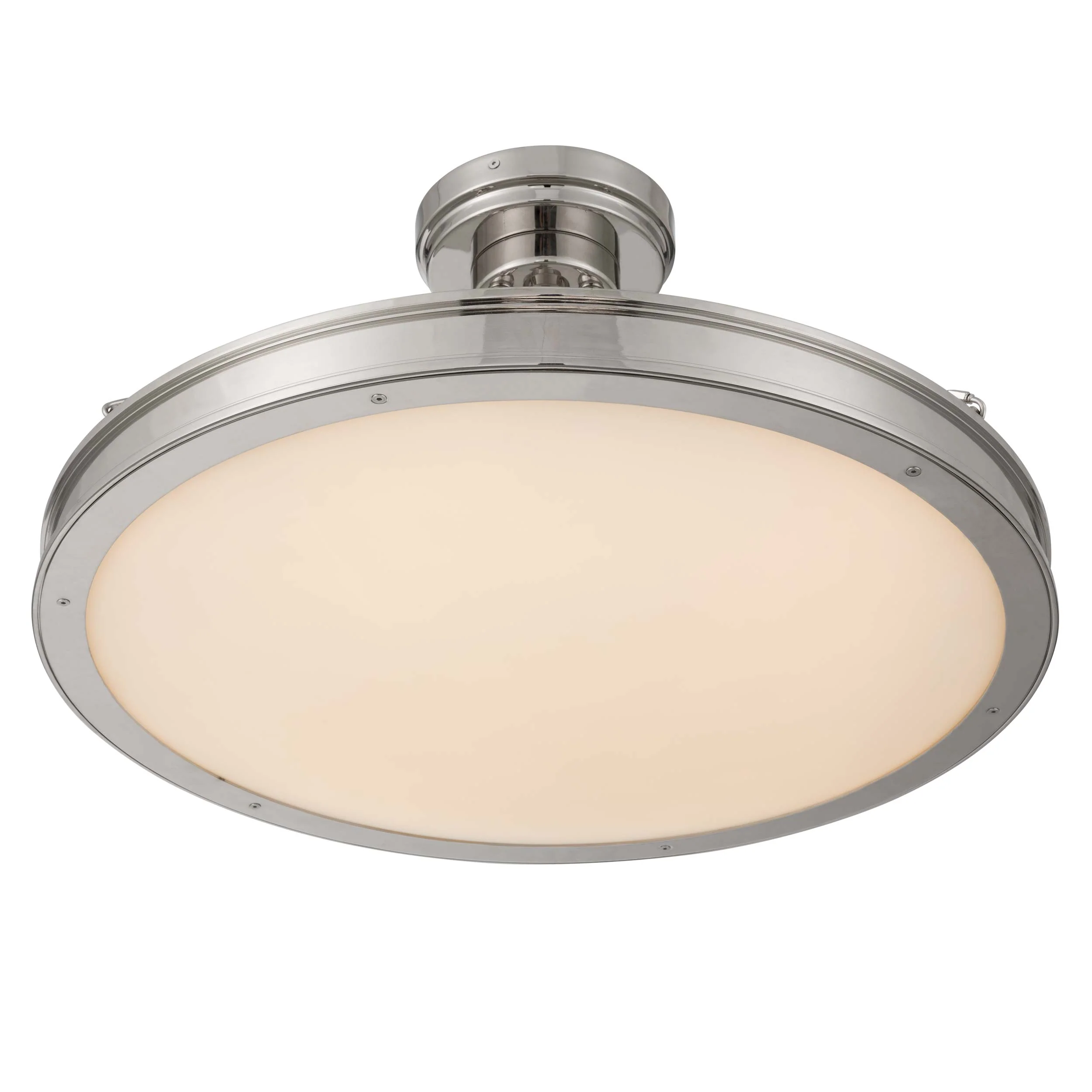 Cameron LED 24in Semi-Flush Mount Polished Nickel &h Etched Glass - Image 3