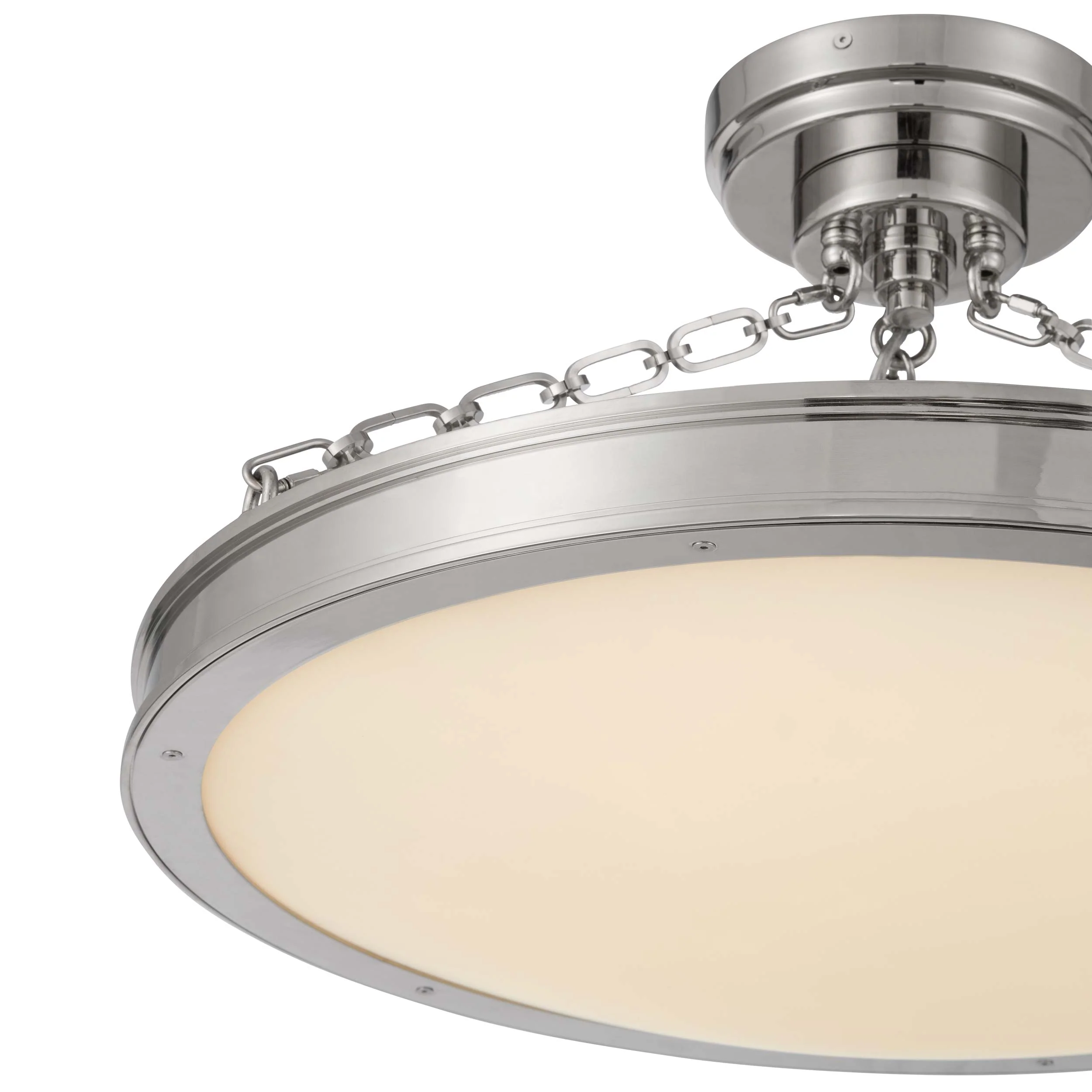 Cameron LED 24in Semi-Flush Mount Polished Nickel &h Etched Glass - Image 5