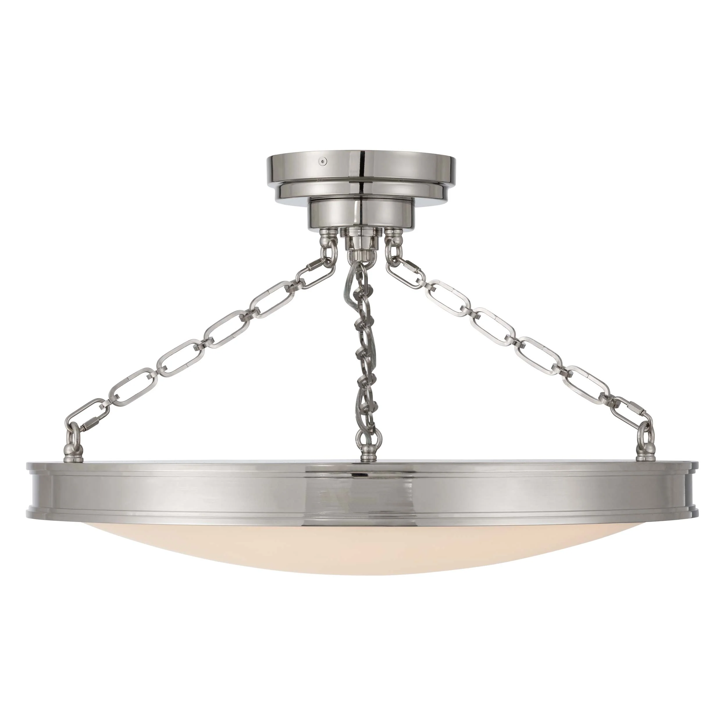 Cameron LED 24in Semi-Flush Mount Polished Nickel &h Etched Glass - Image 7