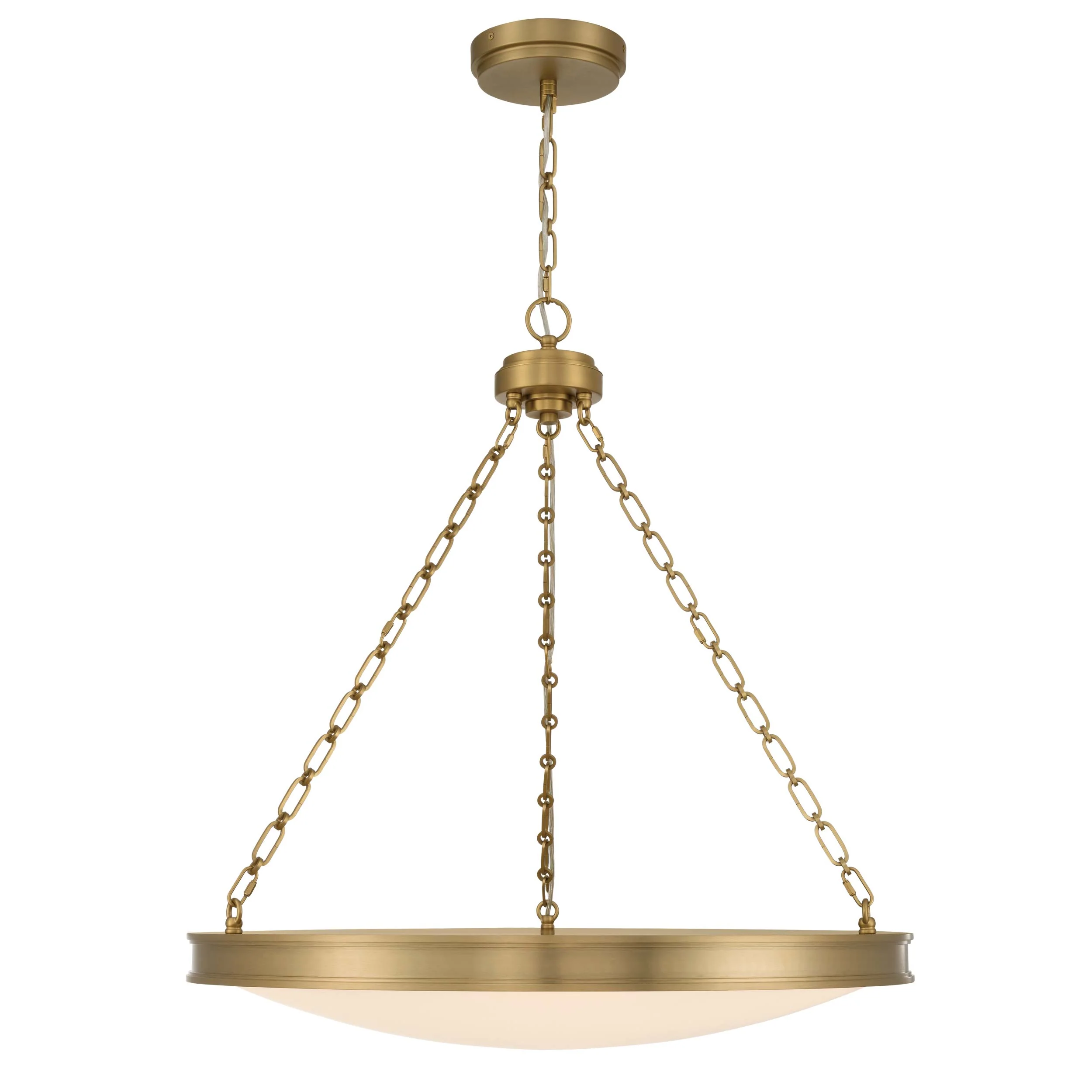 Cameron Integrated LED 30in Pendant in Brushed Champagne Brass with Etched Glass - Image 2