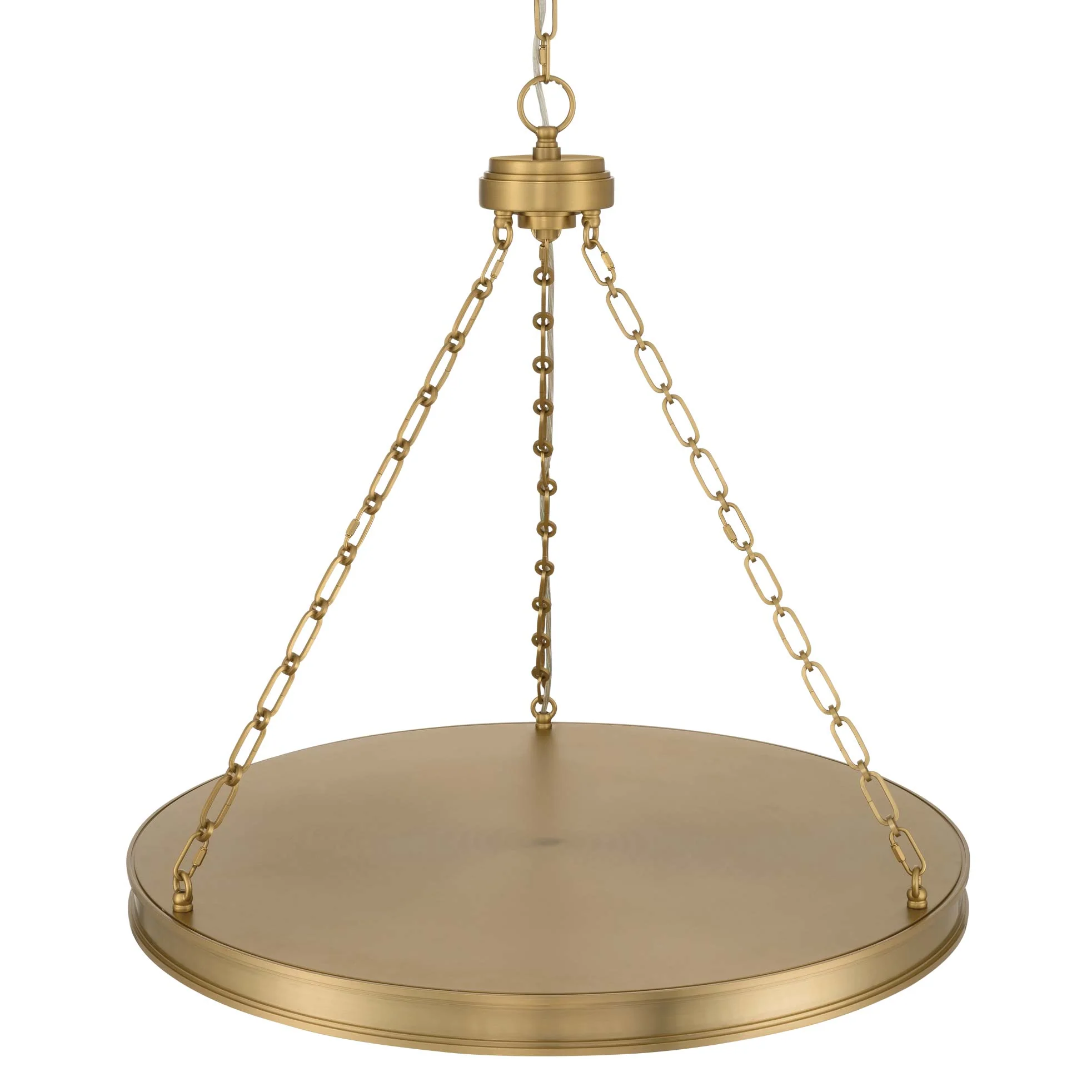 Cameron Integrated LED 30in Pendant in Brushed Champagne Brass with Etched Glass - Image 5