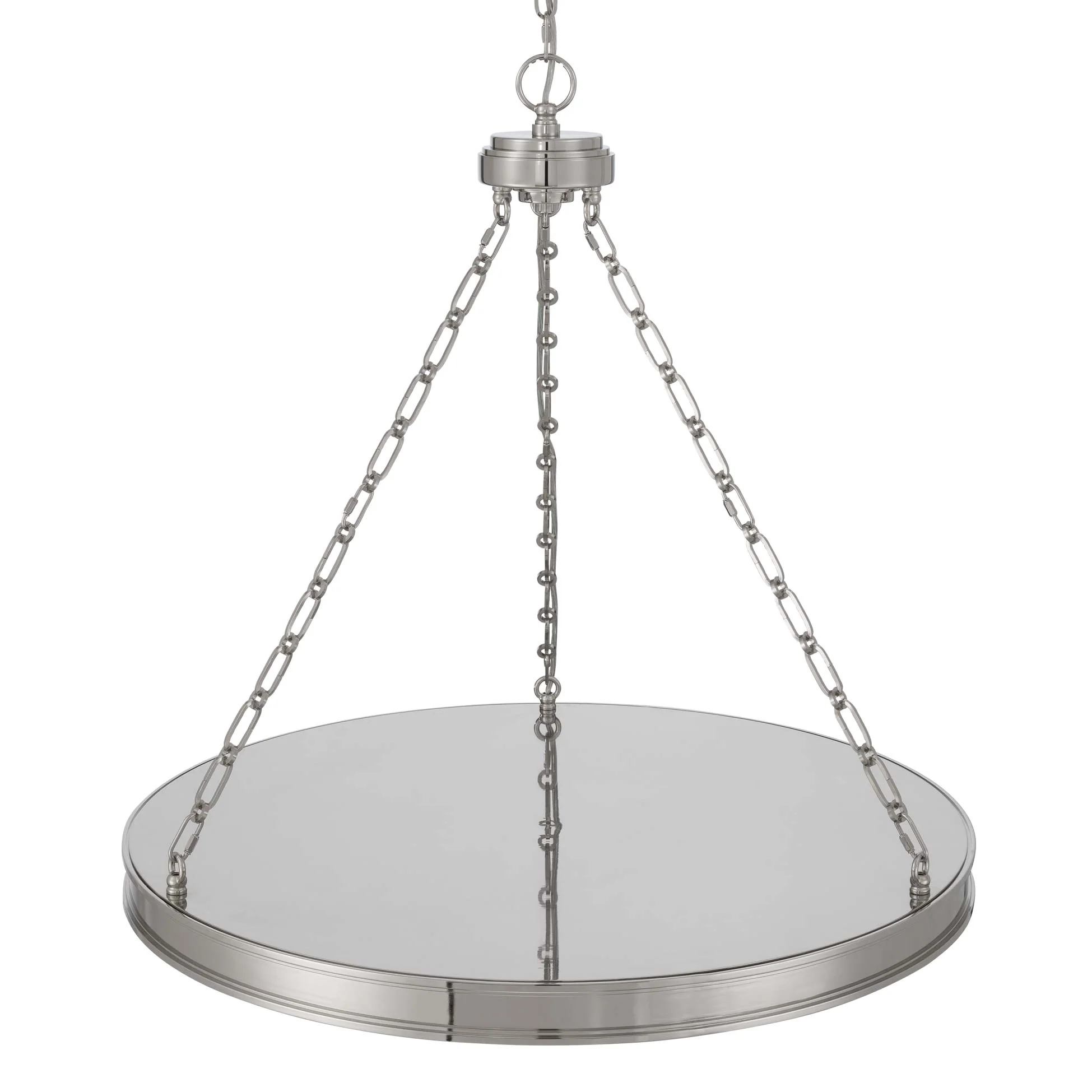 Cameron Integrated LED 30in Pendant in Polished Nickel with Etched Glass - Image 4