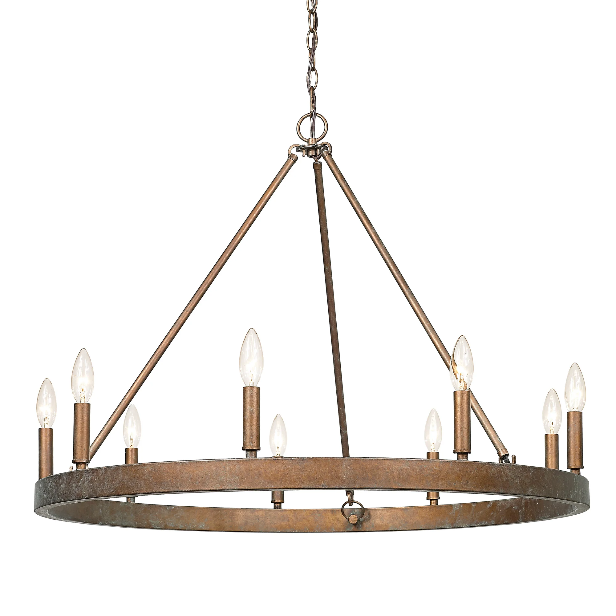 Carraway 9-light Chandelier in Copper Patina - Image 3