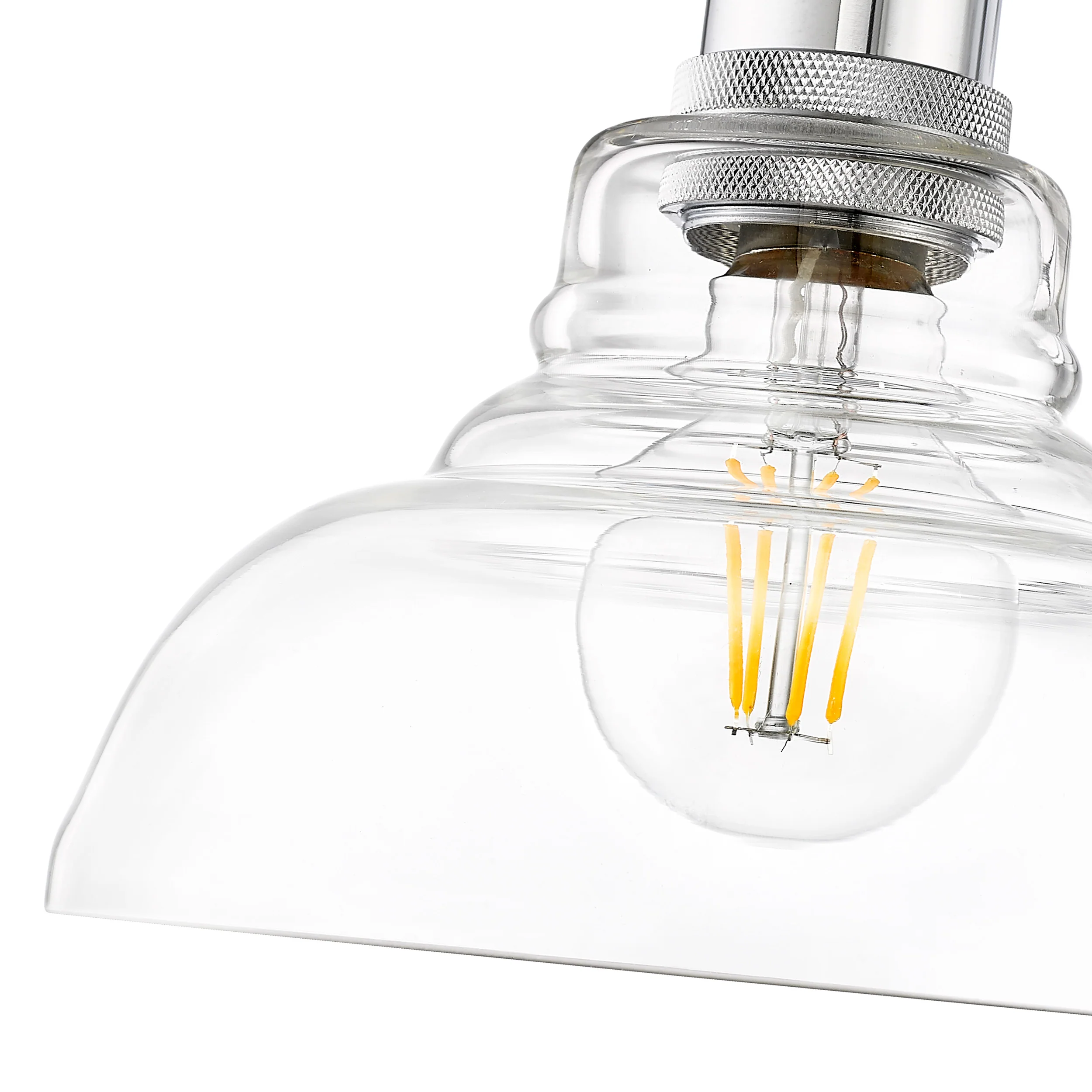 Carver 1-light Flush Mount in Matte Black and Clear Glass - Image 2