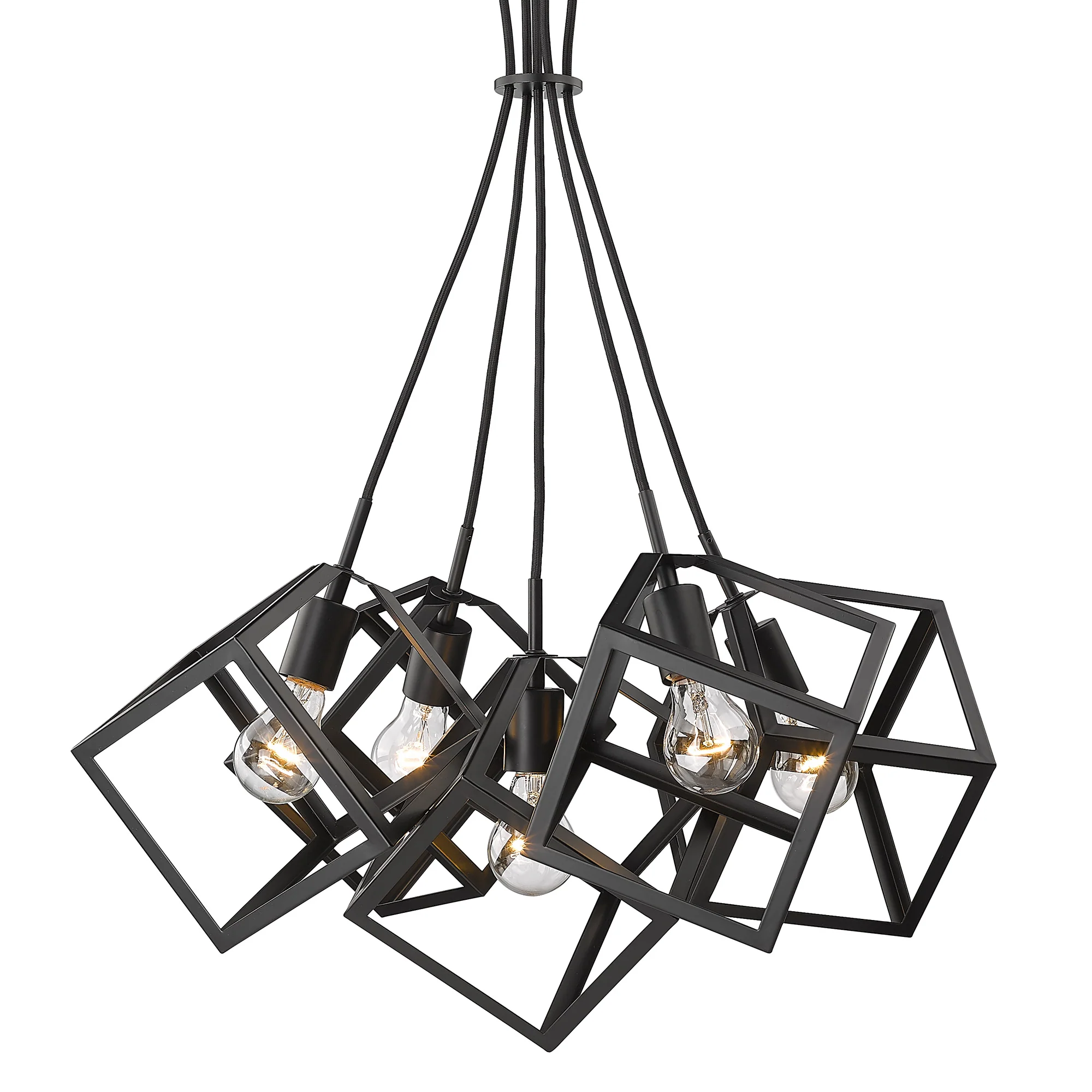 Cassio 5-light Chandelier in Matte Black - Image 3