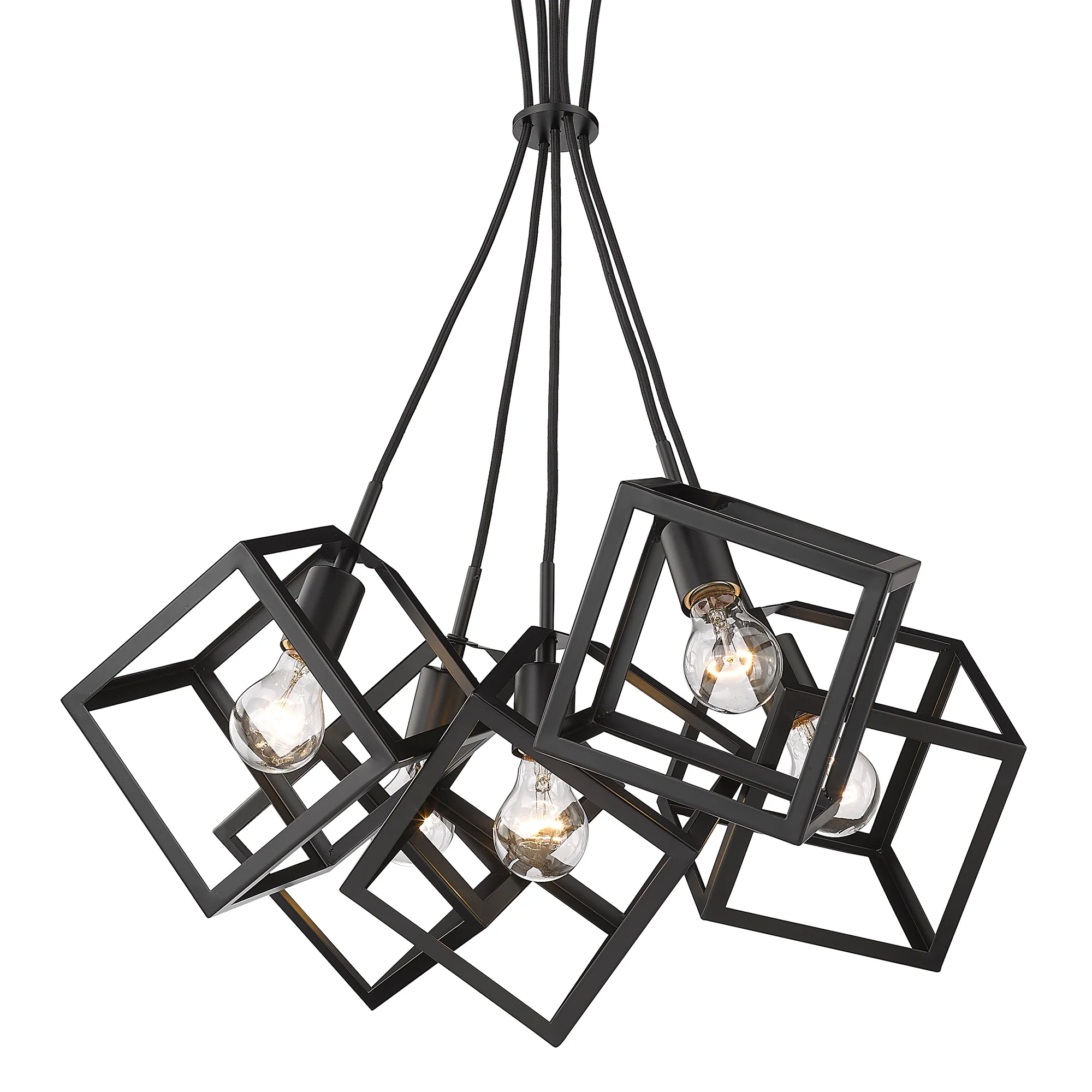 Cassio 5-light Chandelier in Matte Black - Image 4