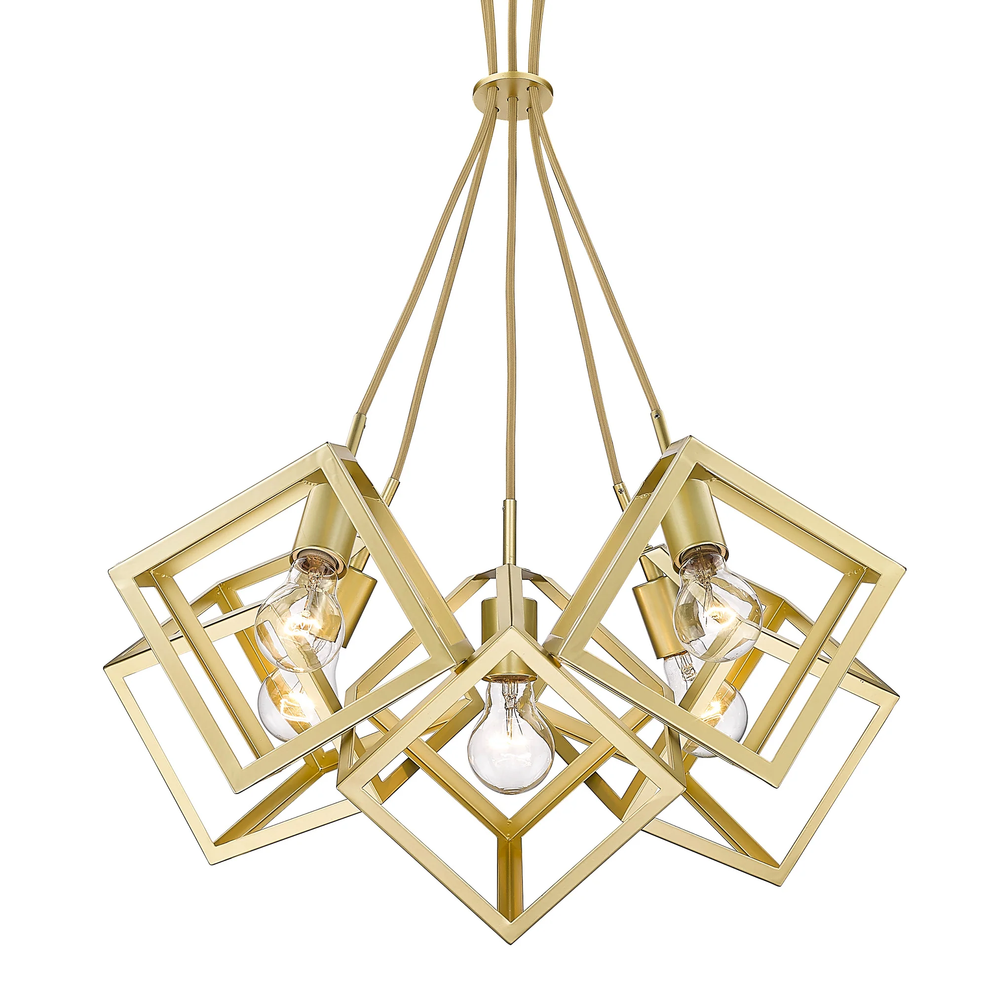 Cassio 5-light Chandelier in Olympic Gold - Image 3