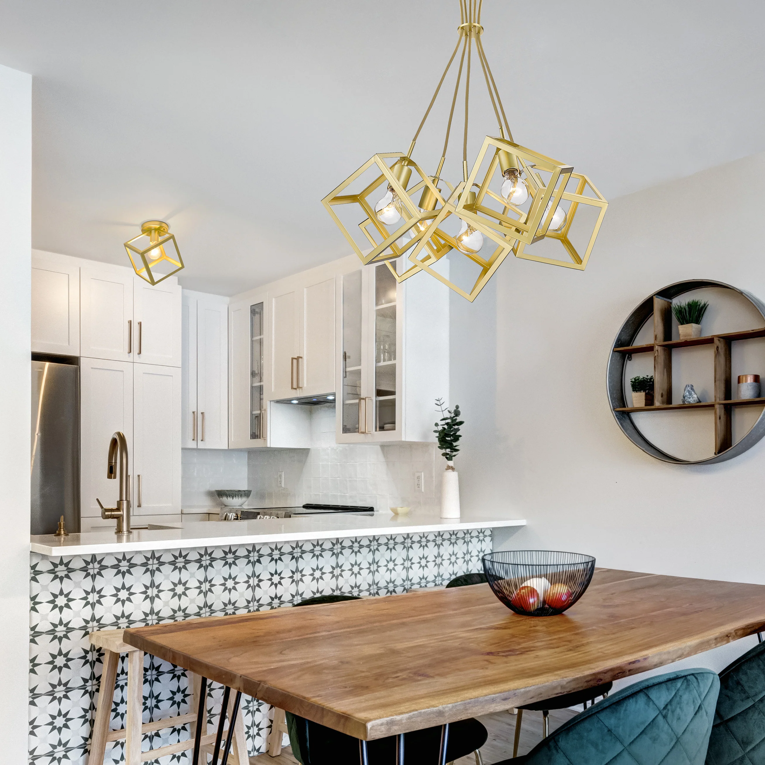 Cassio 5-light Chandelier in Olympic Gold - Image 6