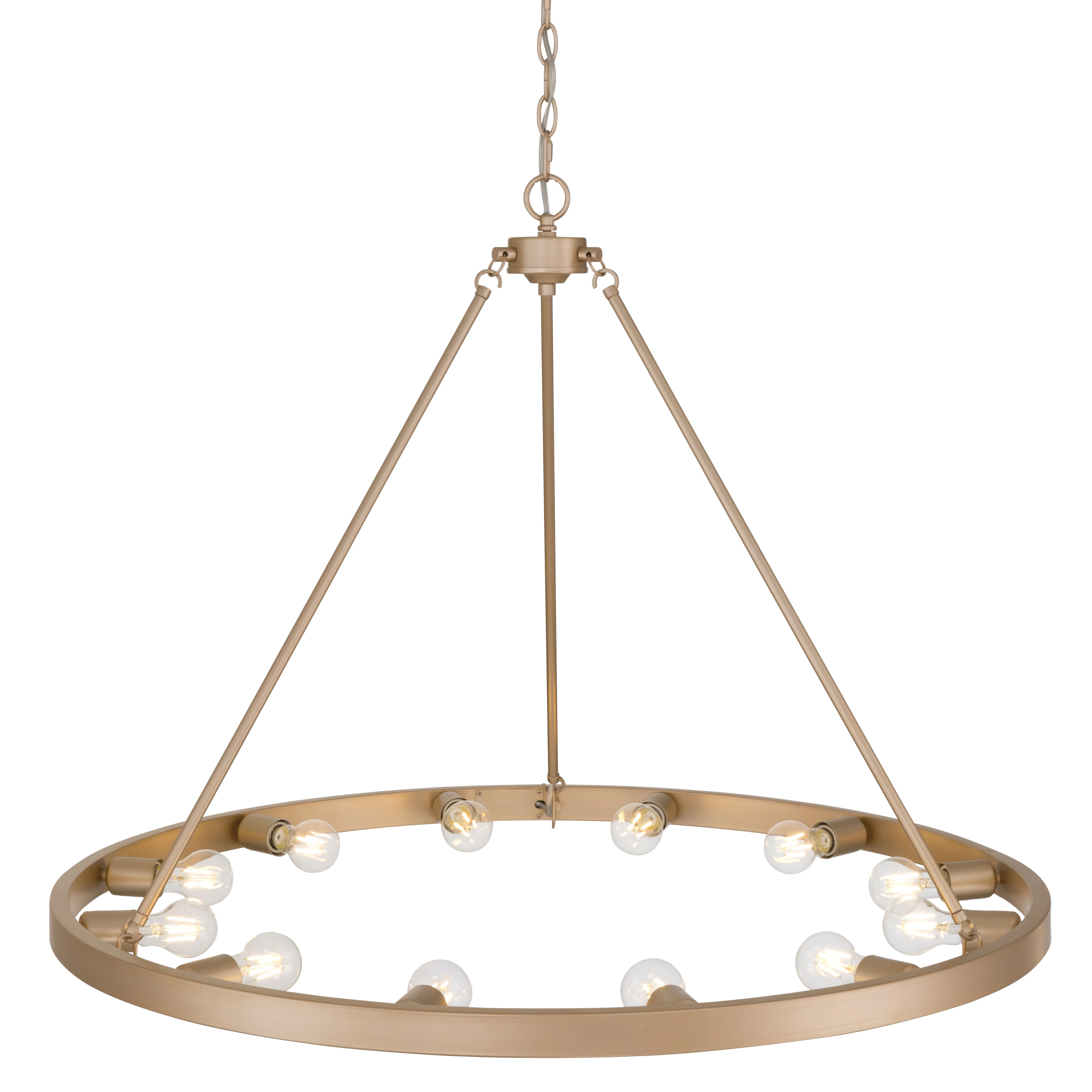 Castile 12-light Chandelier in French Gold - Image 4