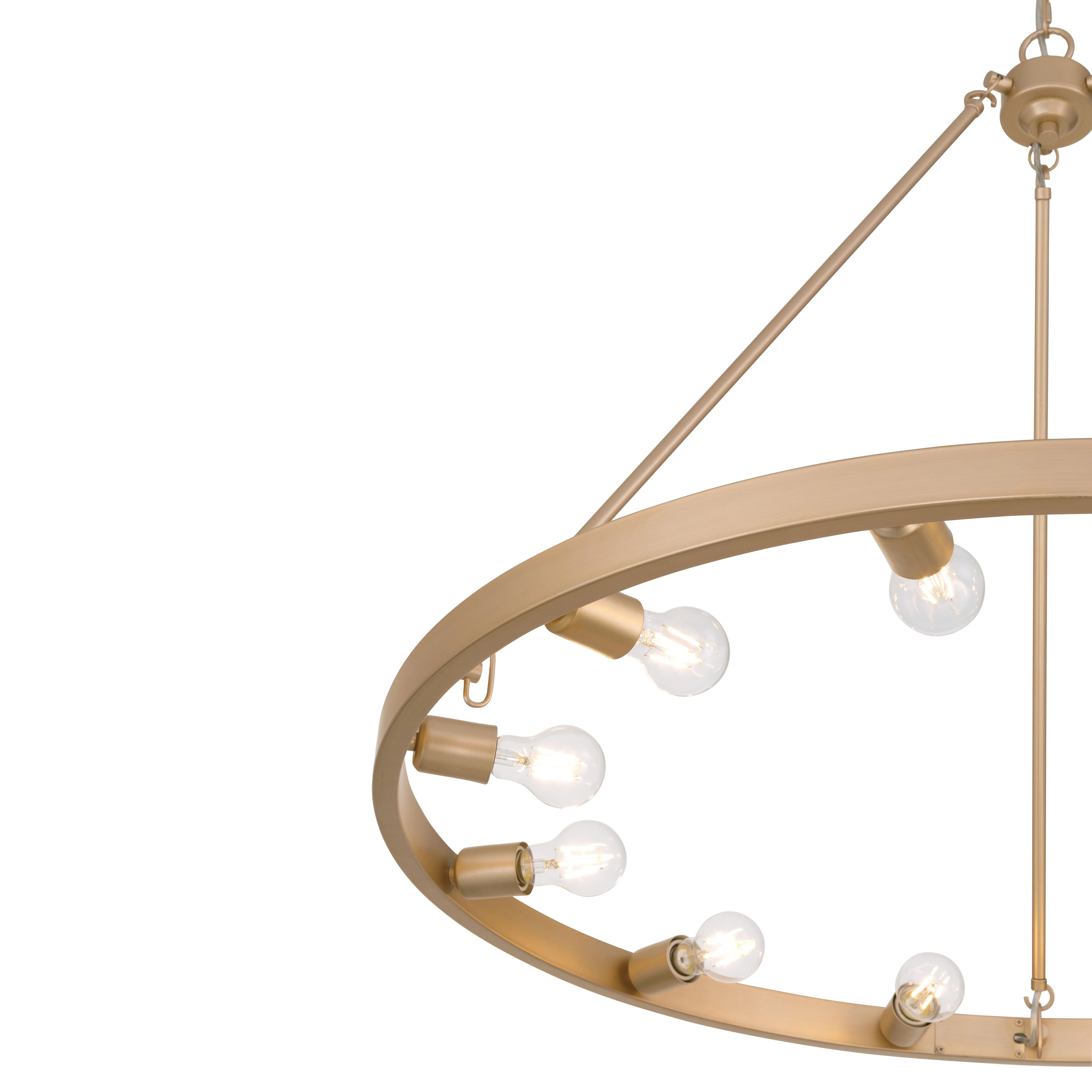 Castile 12-light Chandelier in French Gold - Image 6
