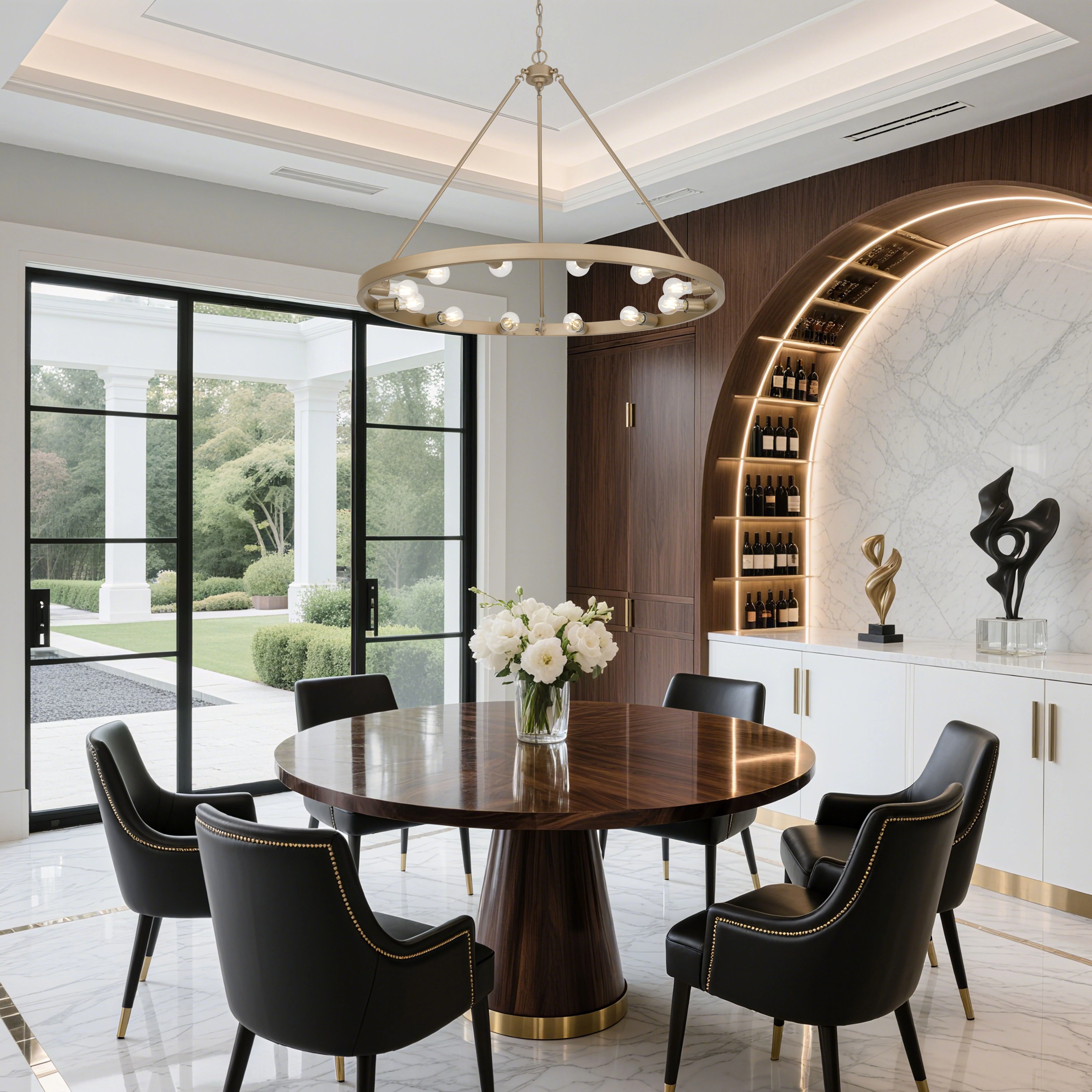 Castile 12-light Semi-Flush Mount in French Gold - Image 7