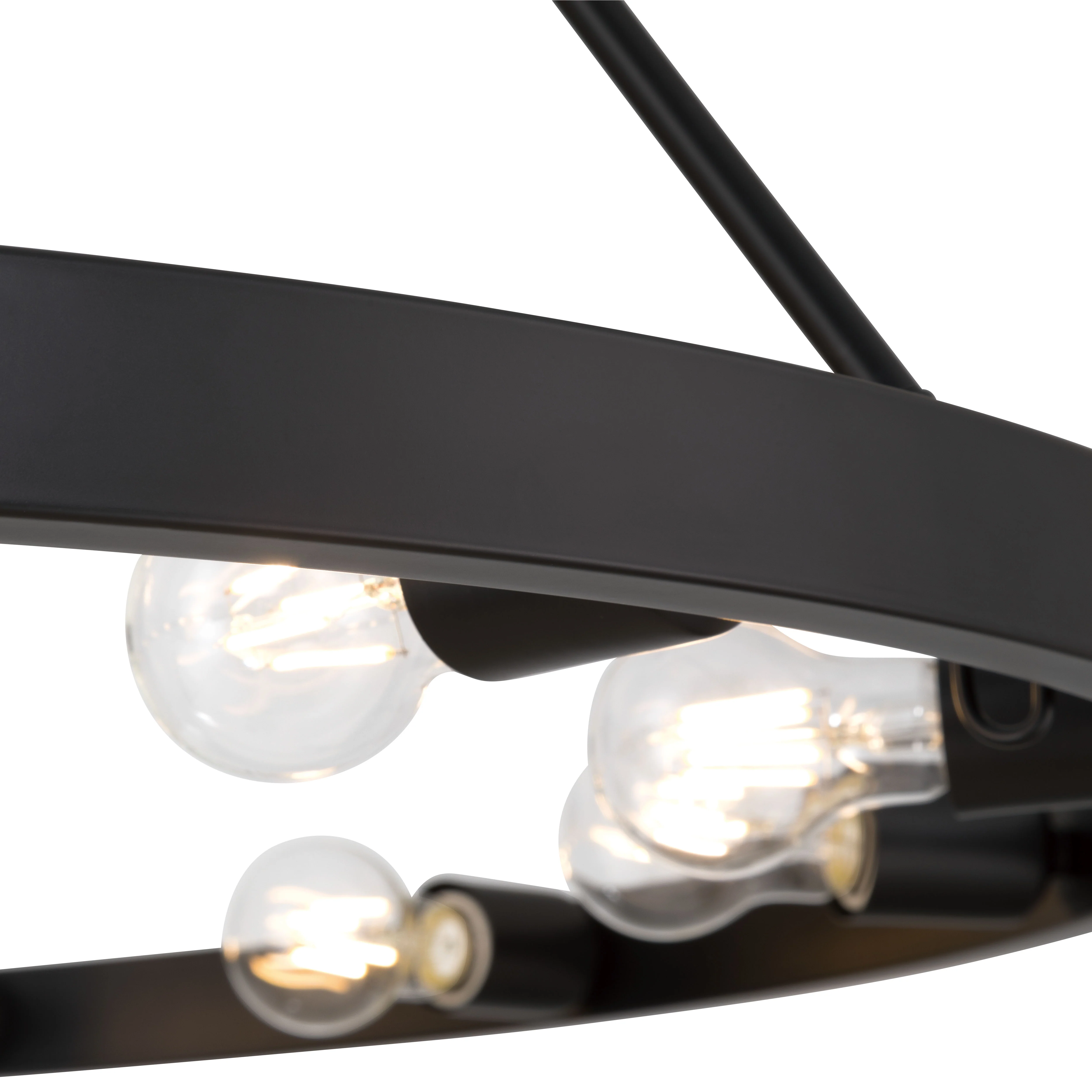 Castile 12-light Semi-Flush Mount in Matte Black - Image 5