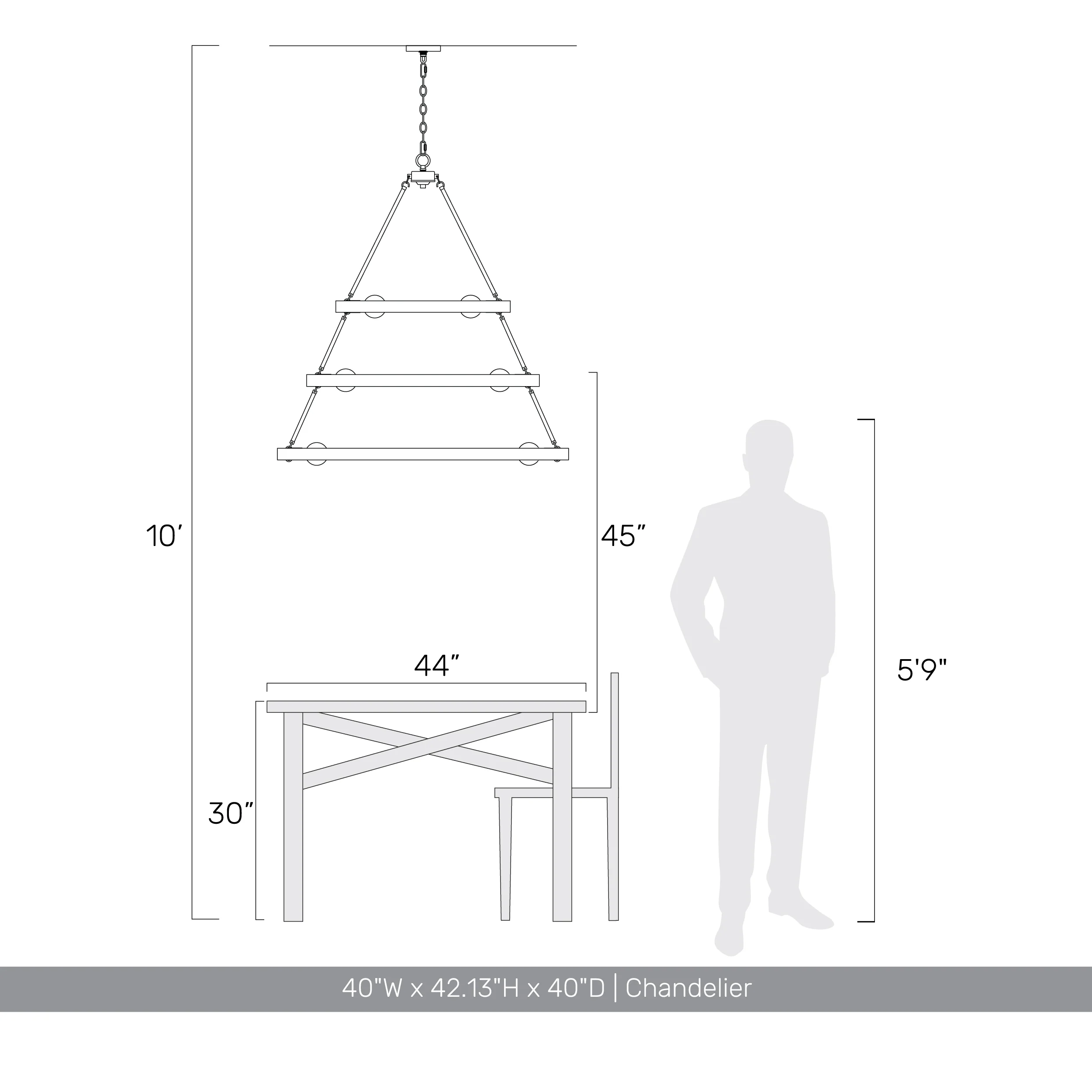 Castile 27-light 3-tier Chandelier (6+9+12) in Matte Black - Image 8
