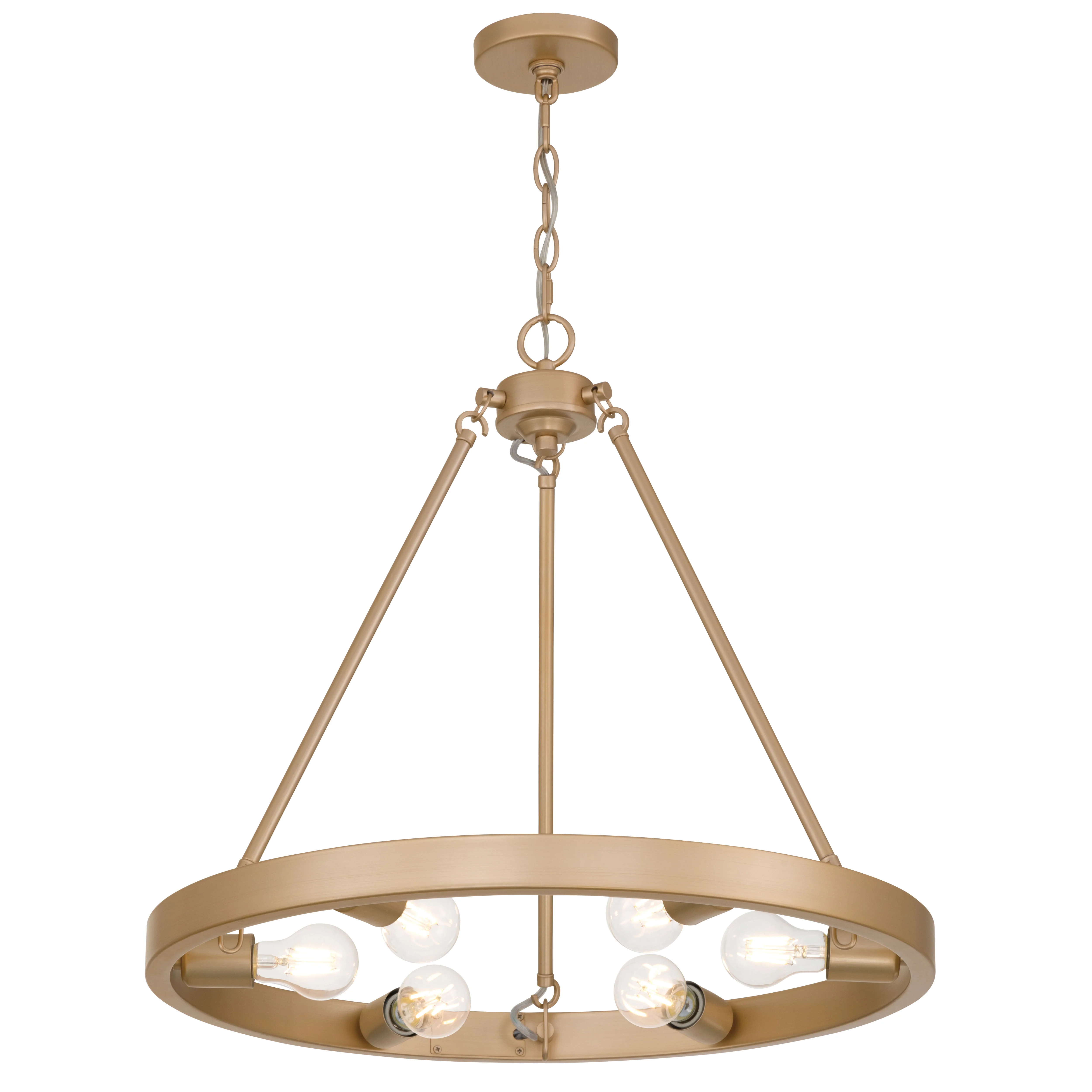 Castile 6-light Chandelier in French Gold - Image 3