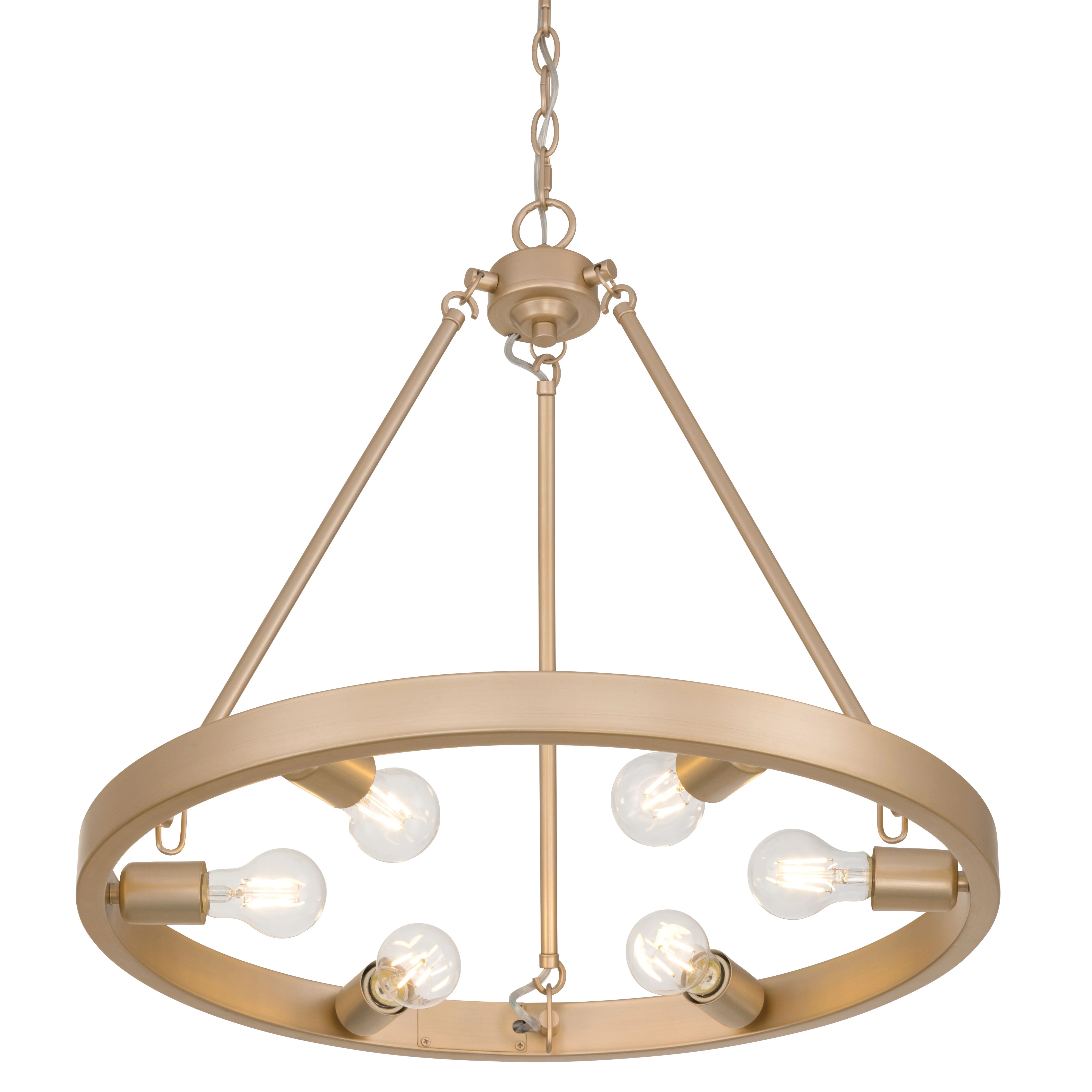 Castile 6-light Chandelier in French Gold - Image 4