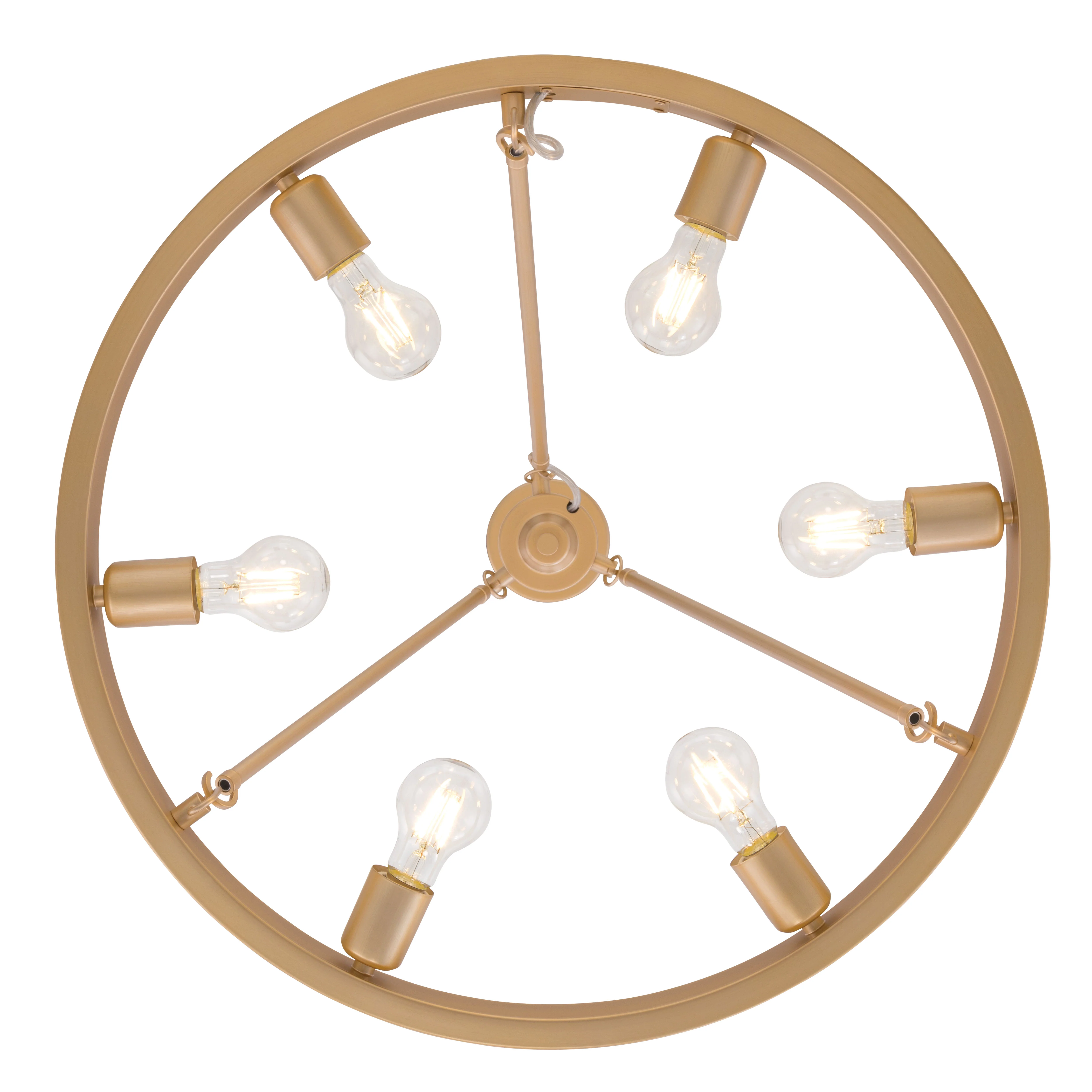 Castile 6-light Chandelier in French Gold - Image 6