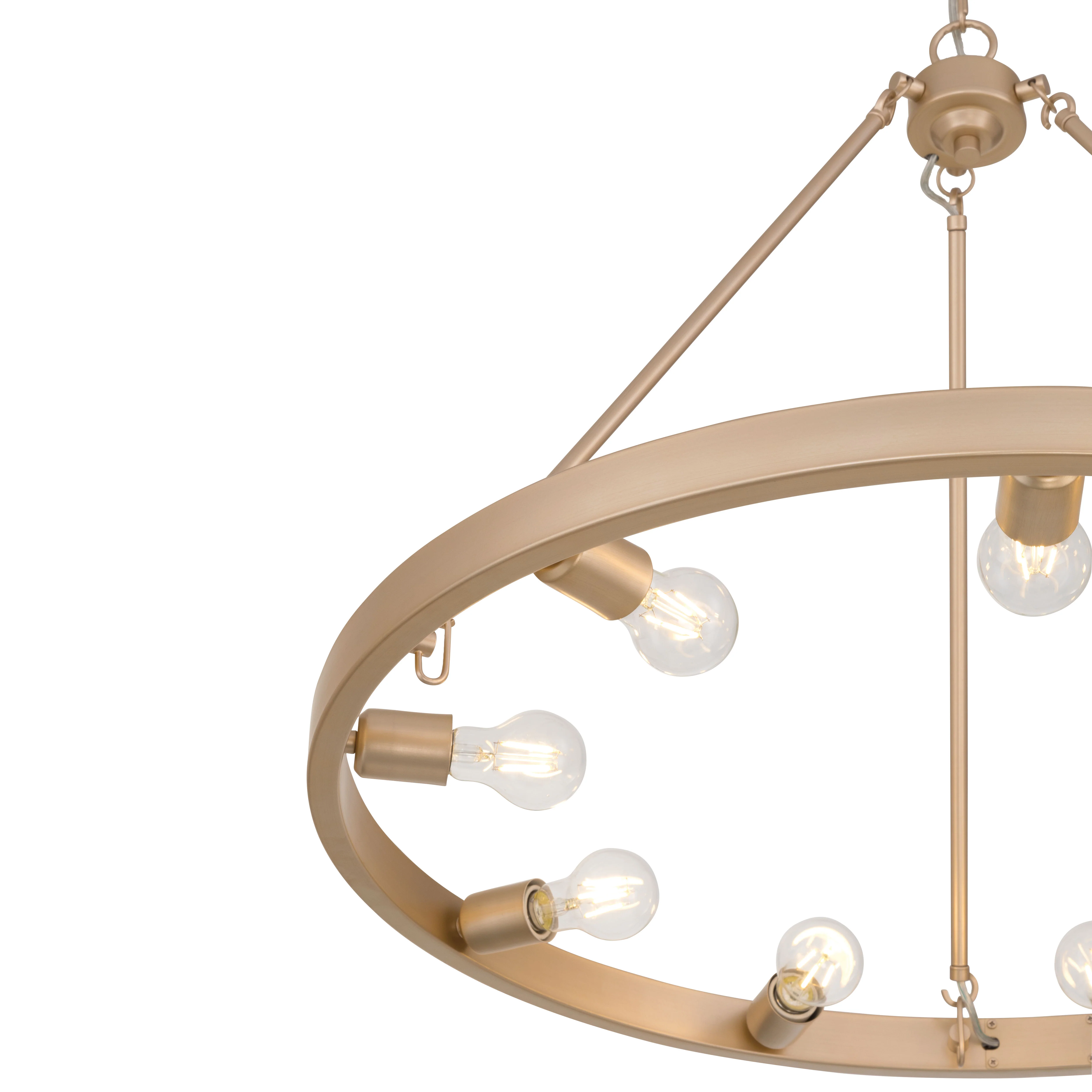 Castile 9-light Chandelier in Matte French Gold - Image 6