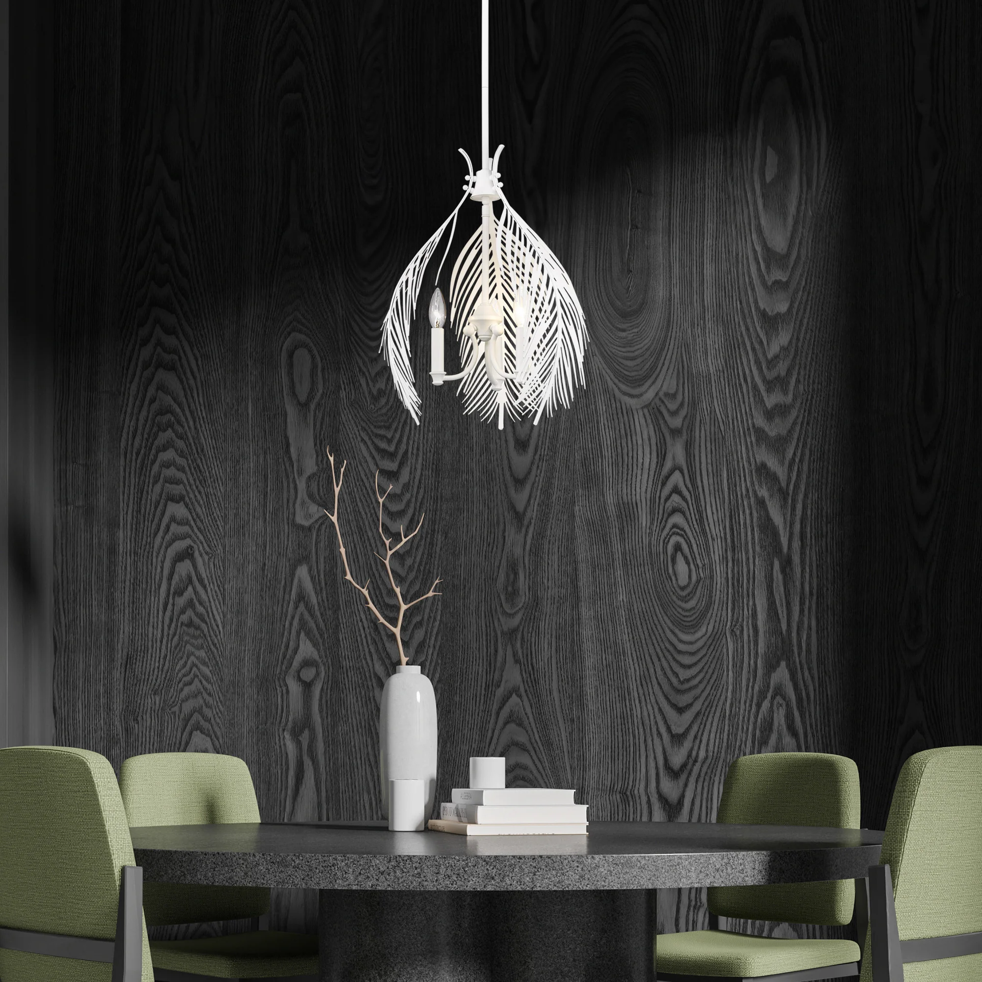 Cay 3-light Pendant in Matte White - Image 6