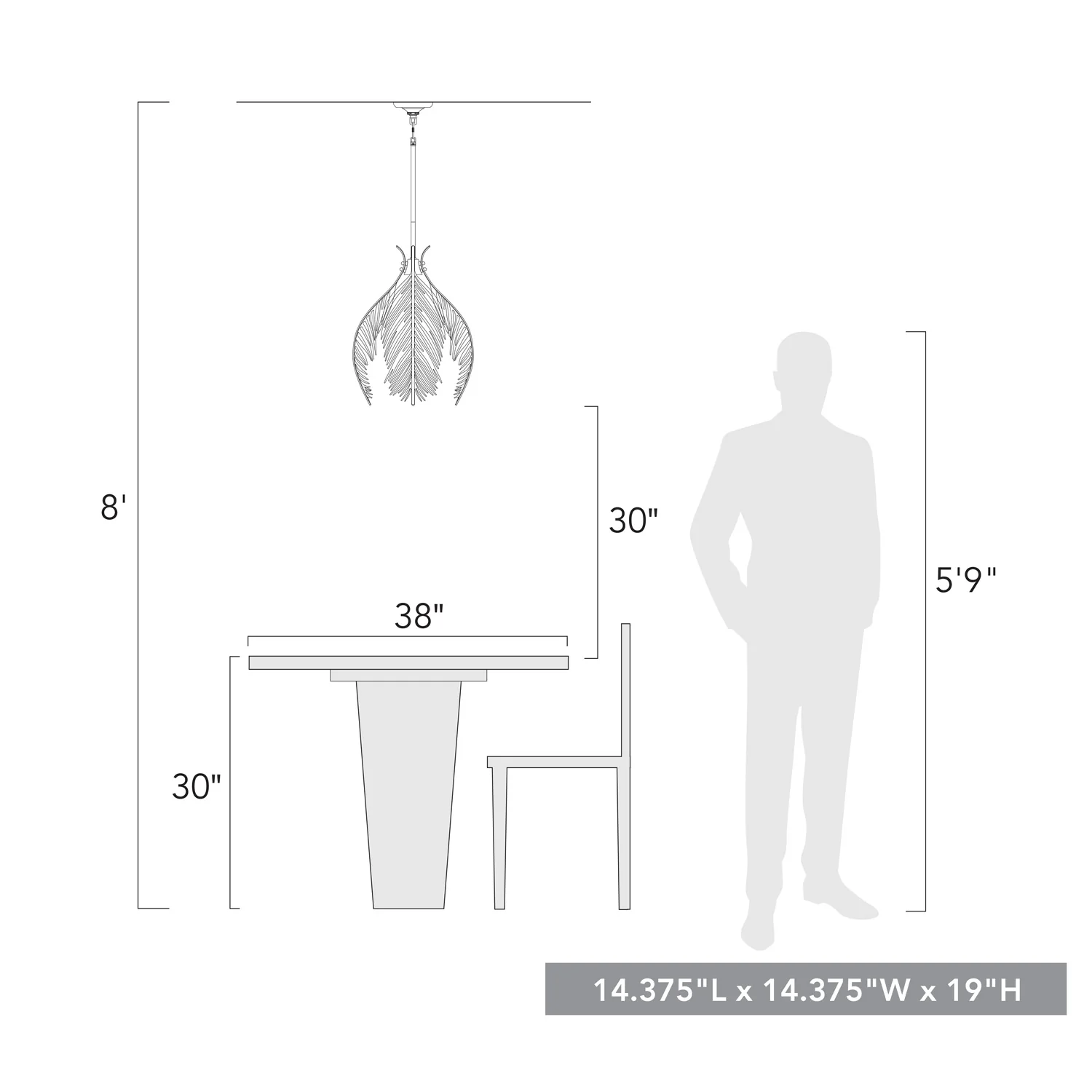 Cay 3-light Pendant in Matte White - Image 7