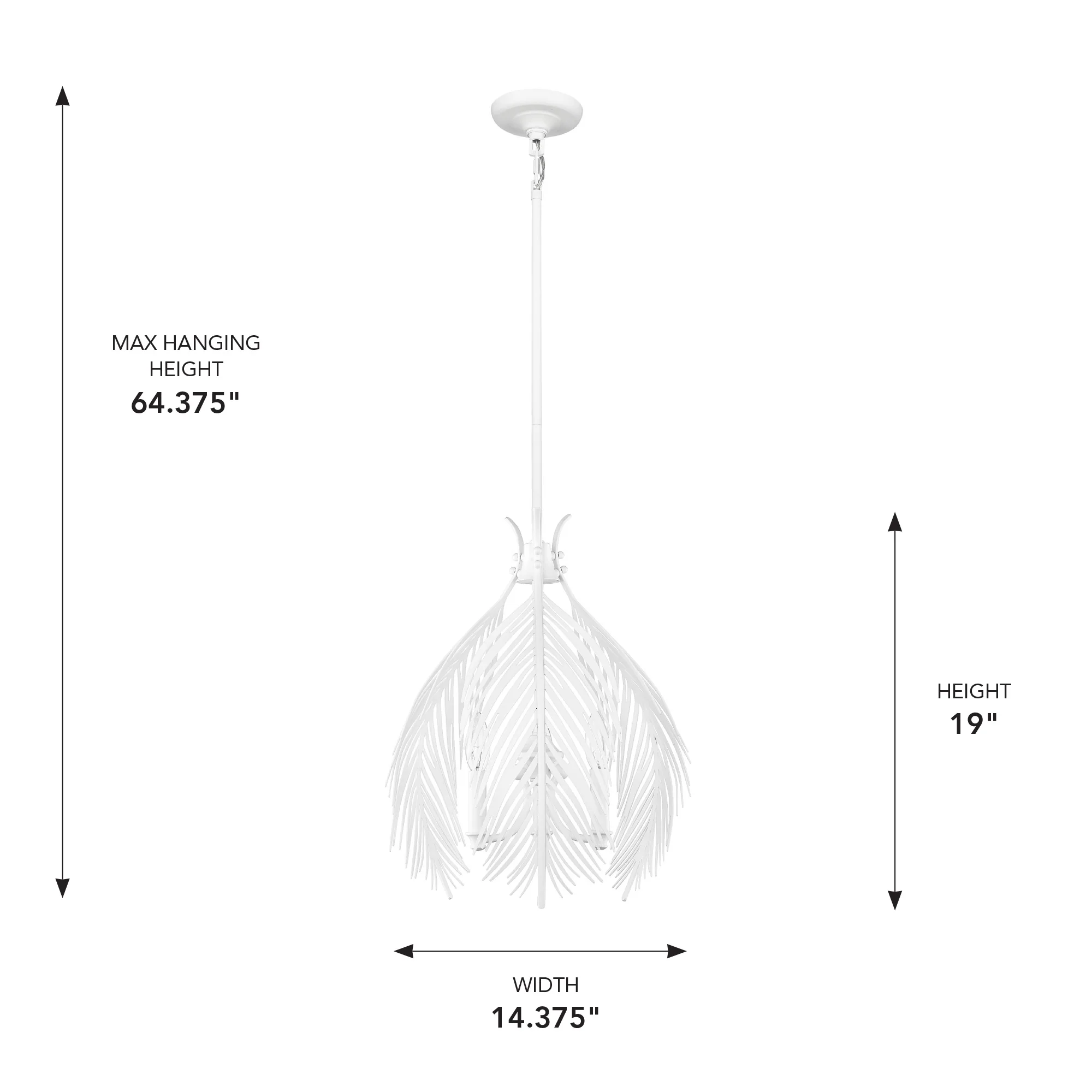 Cay 3-light Pendant in Matte White - Image 8