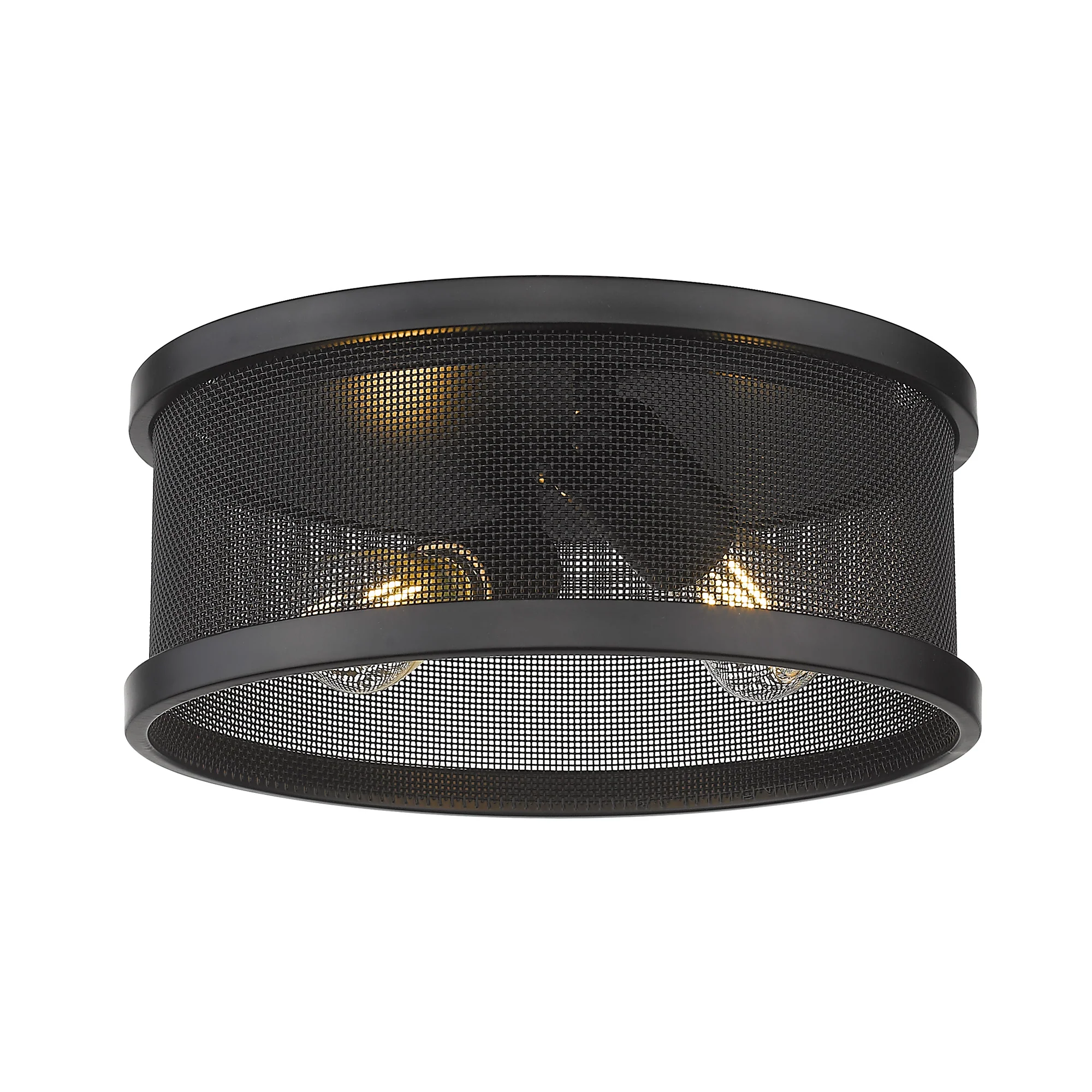 Channing 2-light Flush Mount in Matte Black
