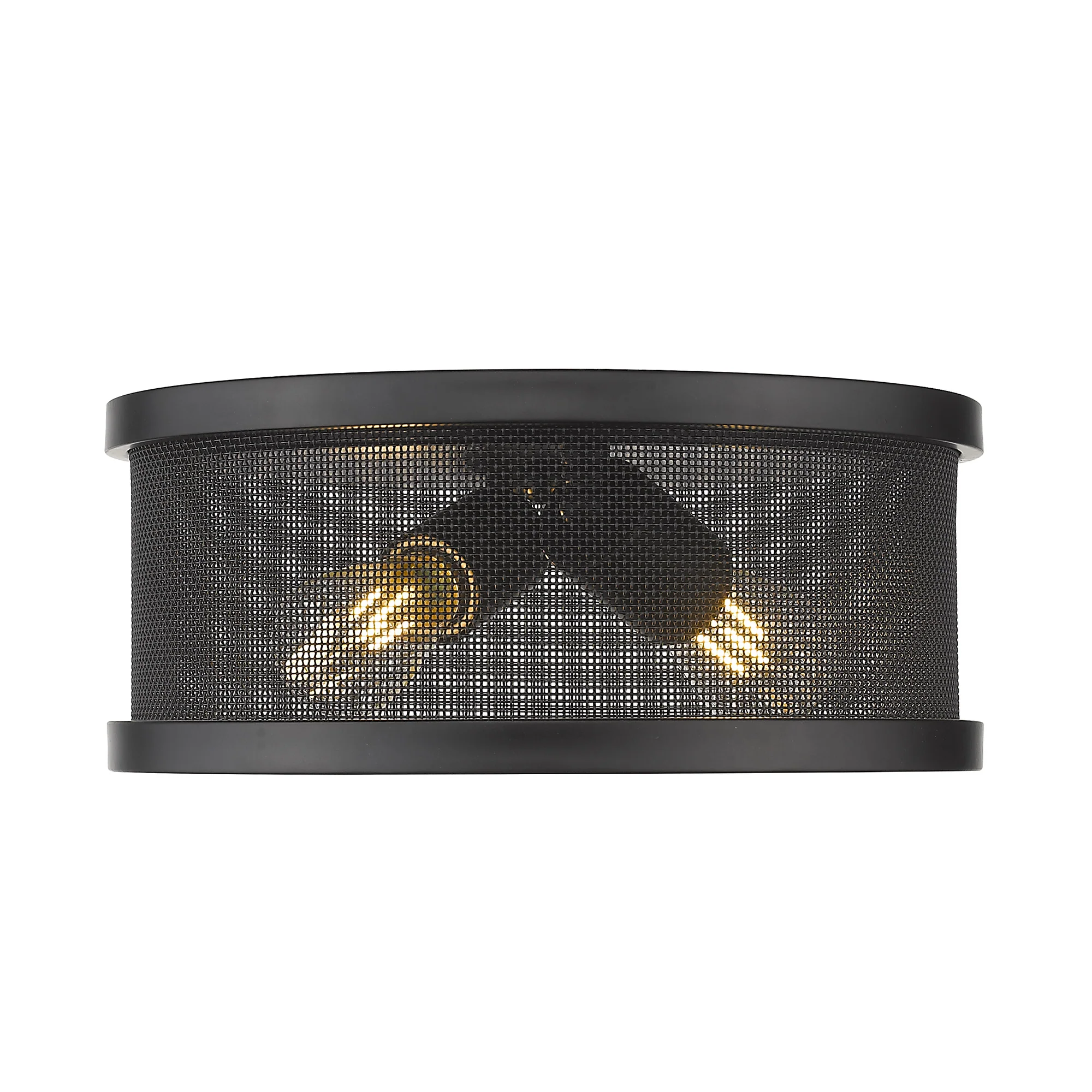 Channing 2-light Flush Mount in Matte Black - Image 2
