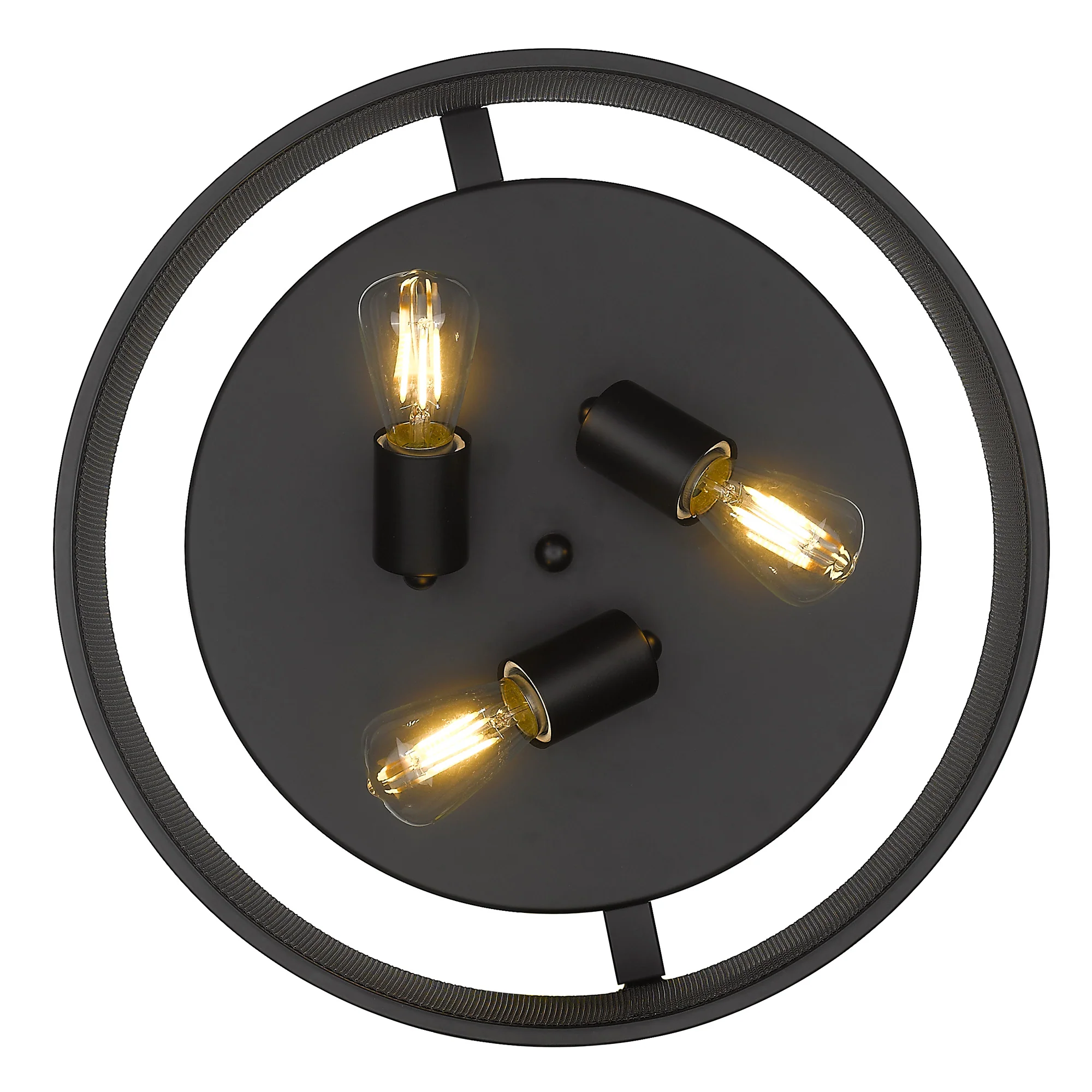 Channing 3-light Flush Mount in Matte Black - Image 3