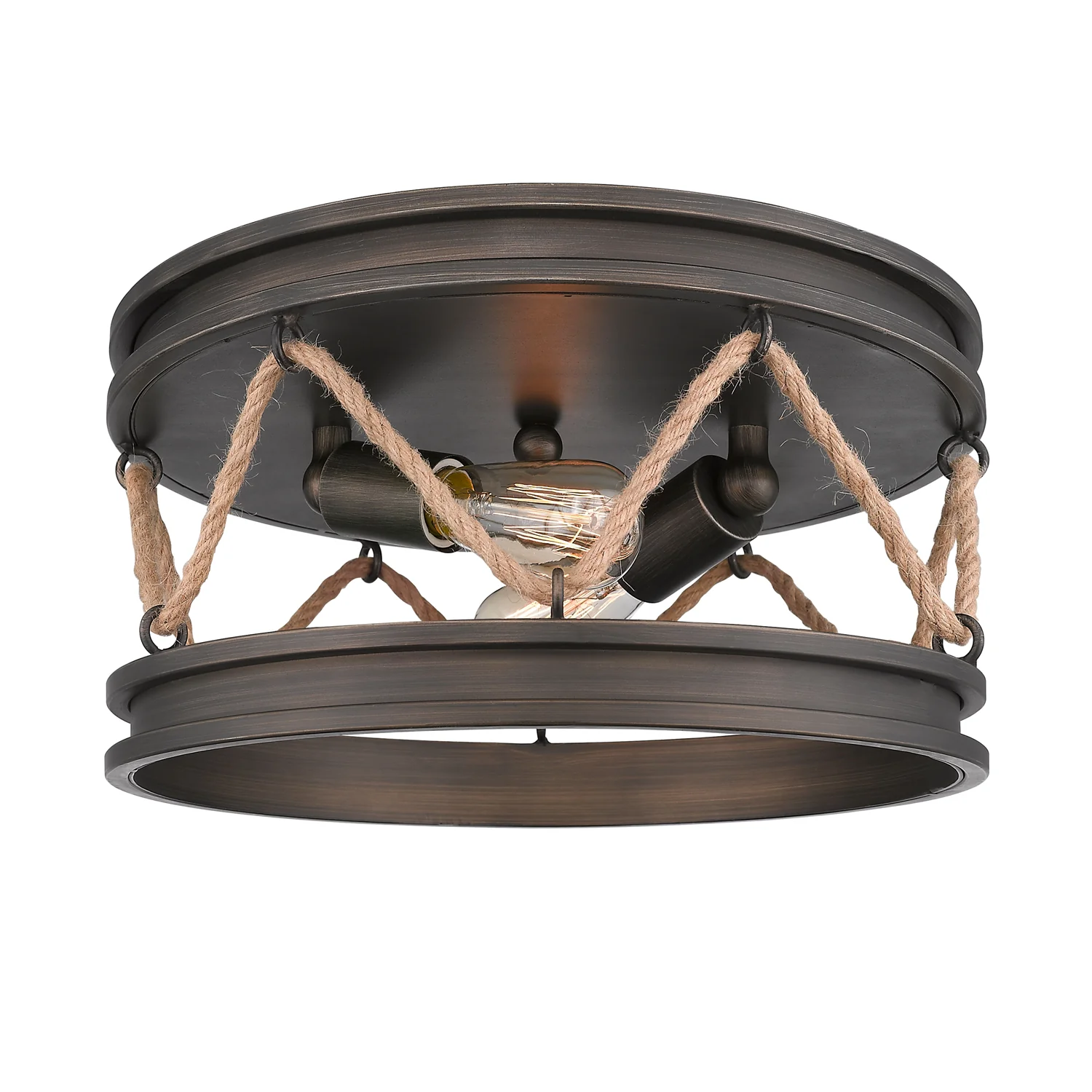 Chatham 2-light Flush Mount in Gunmetal Bronze