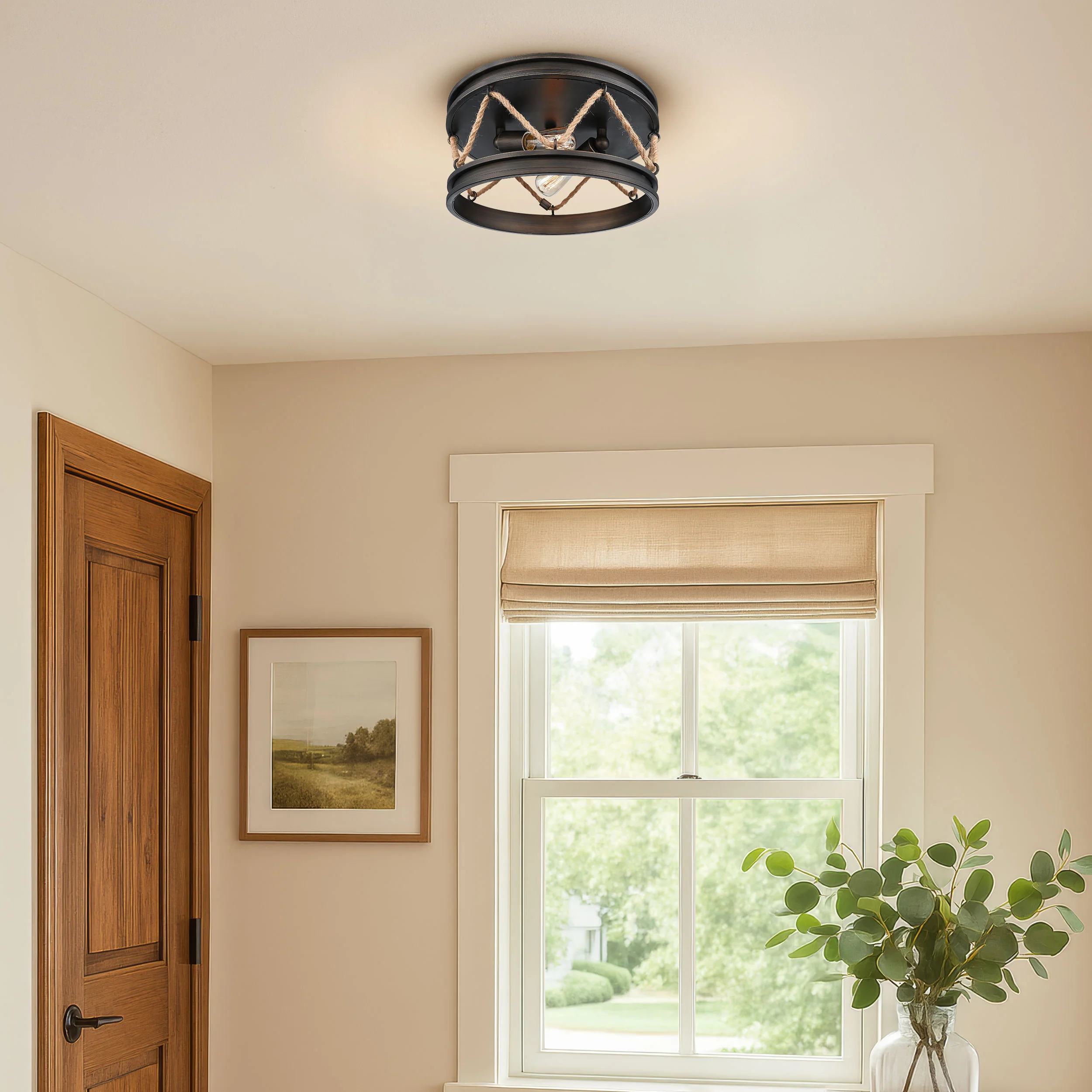 Chatham 2-light Flush Mount in Gunmetal Bronze - Image 4