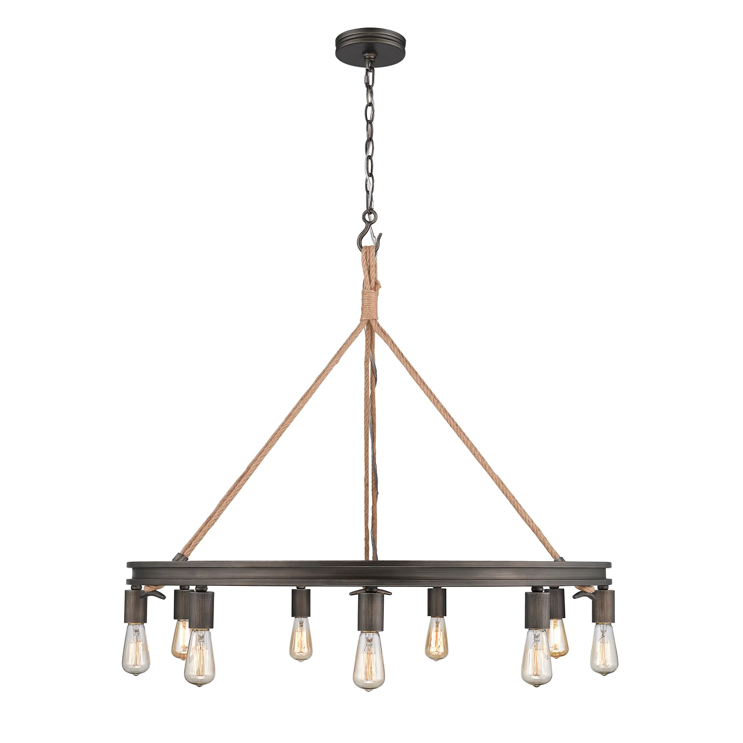 Chatham 9-light Chandelier in Gunmetal Bronze - Image 3
