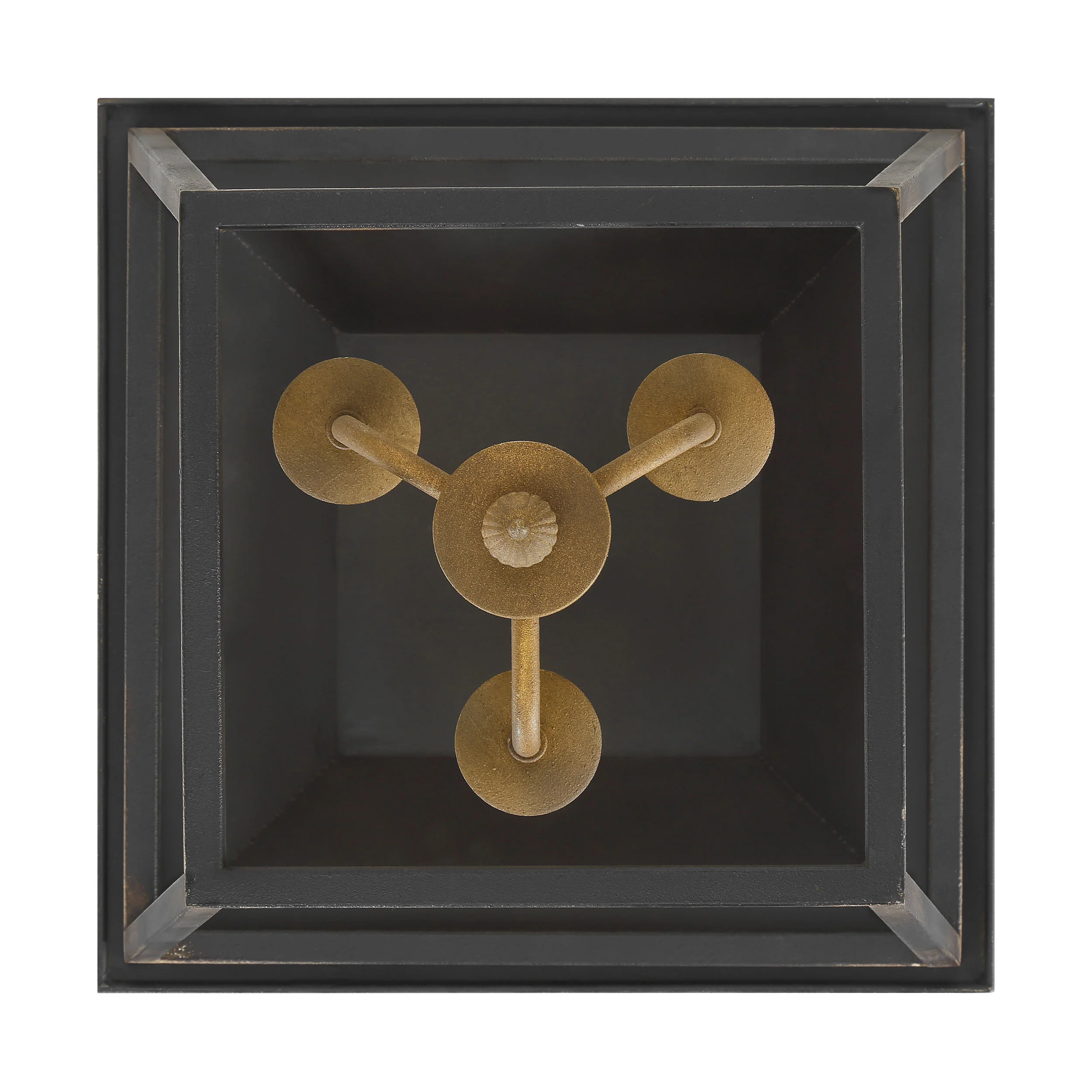 Christoff 3-light Flush Mount in Antique Black Iron - Image 4