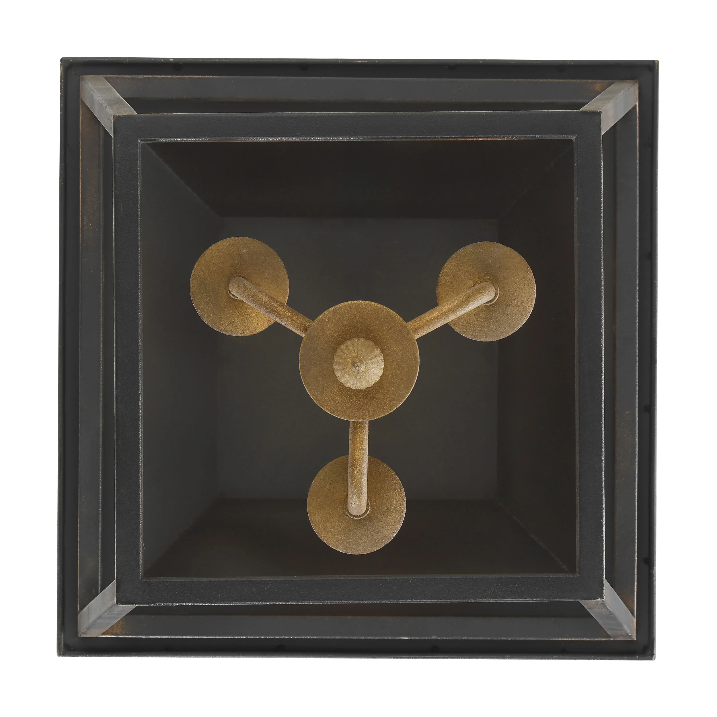 Christoff 3-light Semi-Flush Mount in Antique Black Iron - Image 5