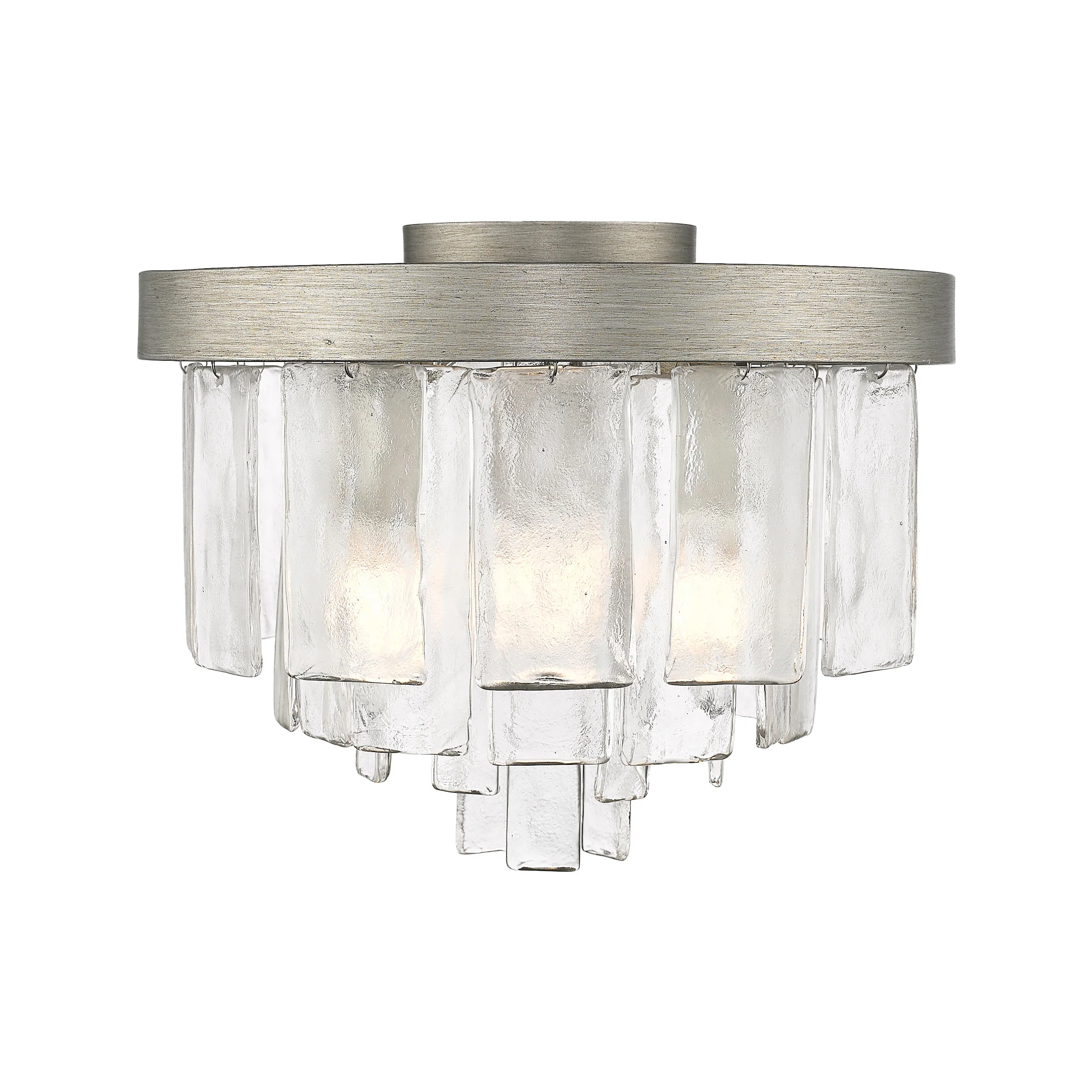 Ciara 3-light Flush Mount in Peruvian Silver - Image 2