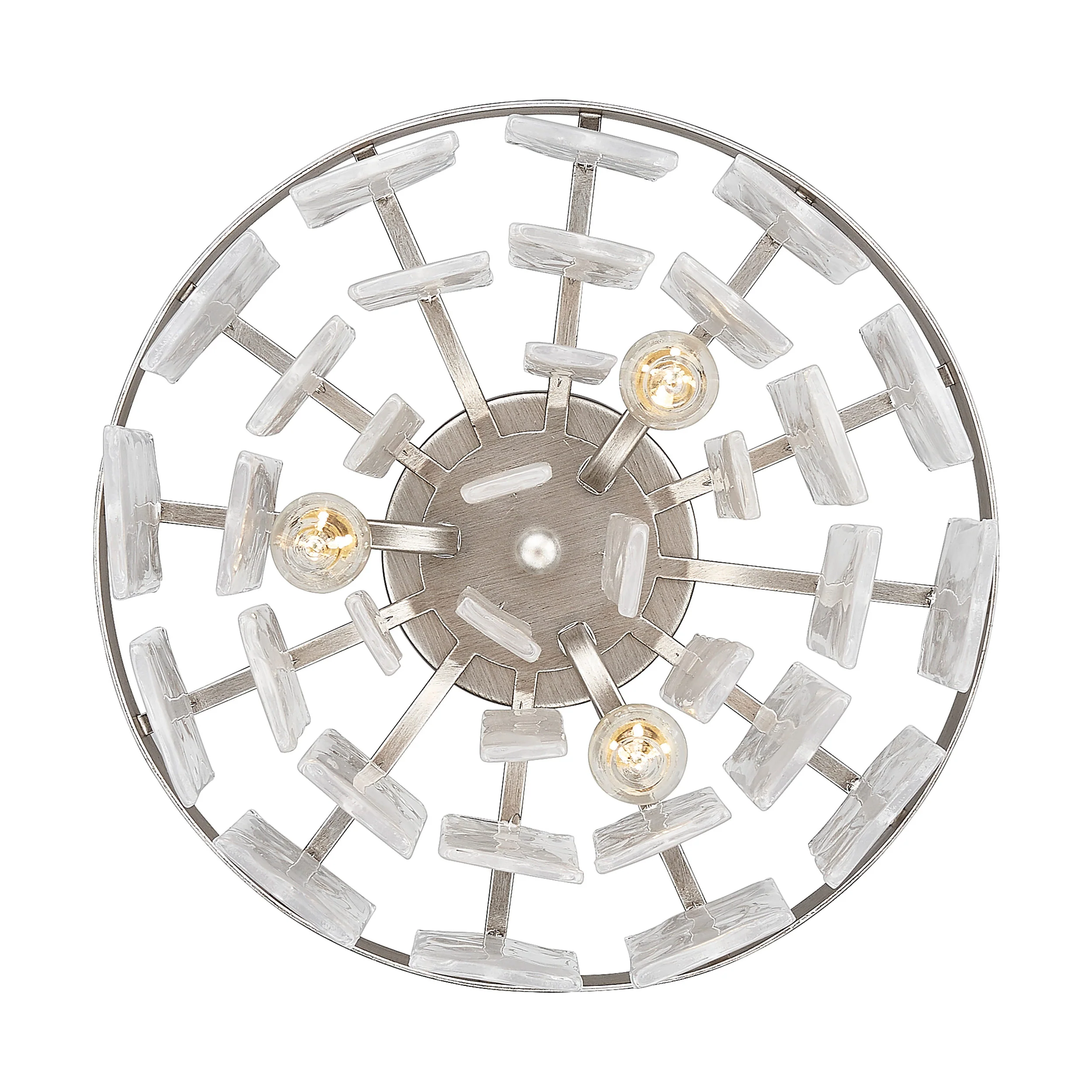 Ciara 3-light Flush Mount in Peruvian Silver - Image 3