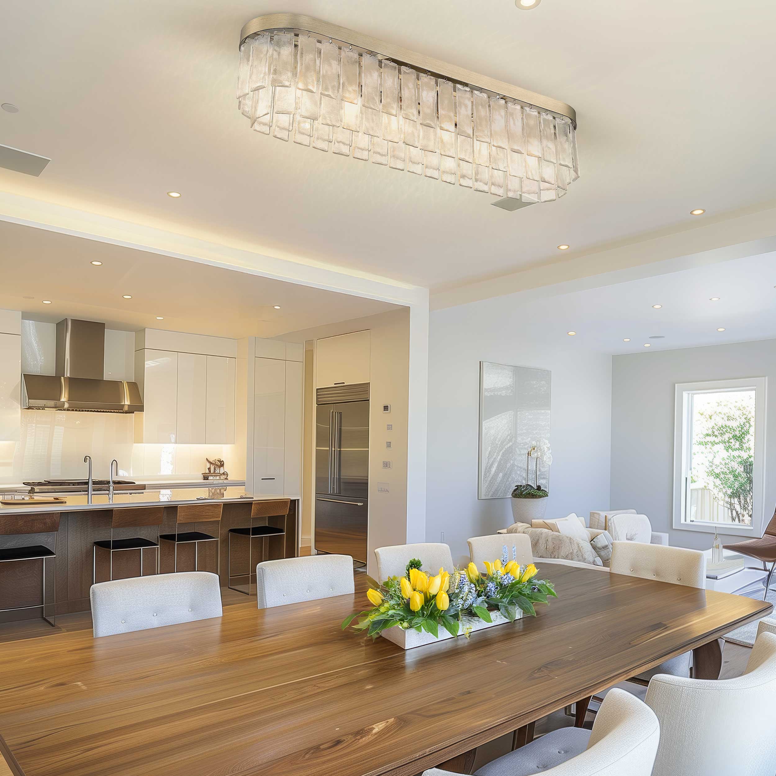 Ciara 6-light Flush Mount in White Gold - Image 5