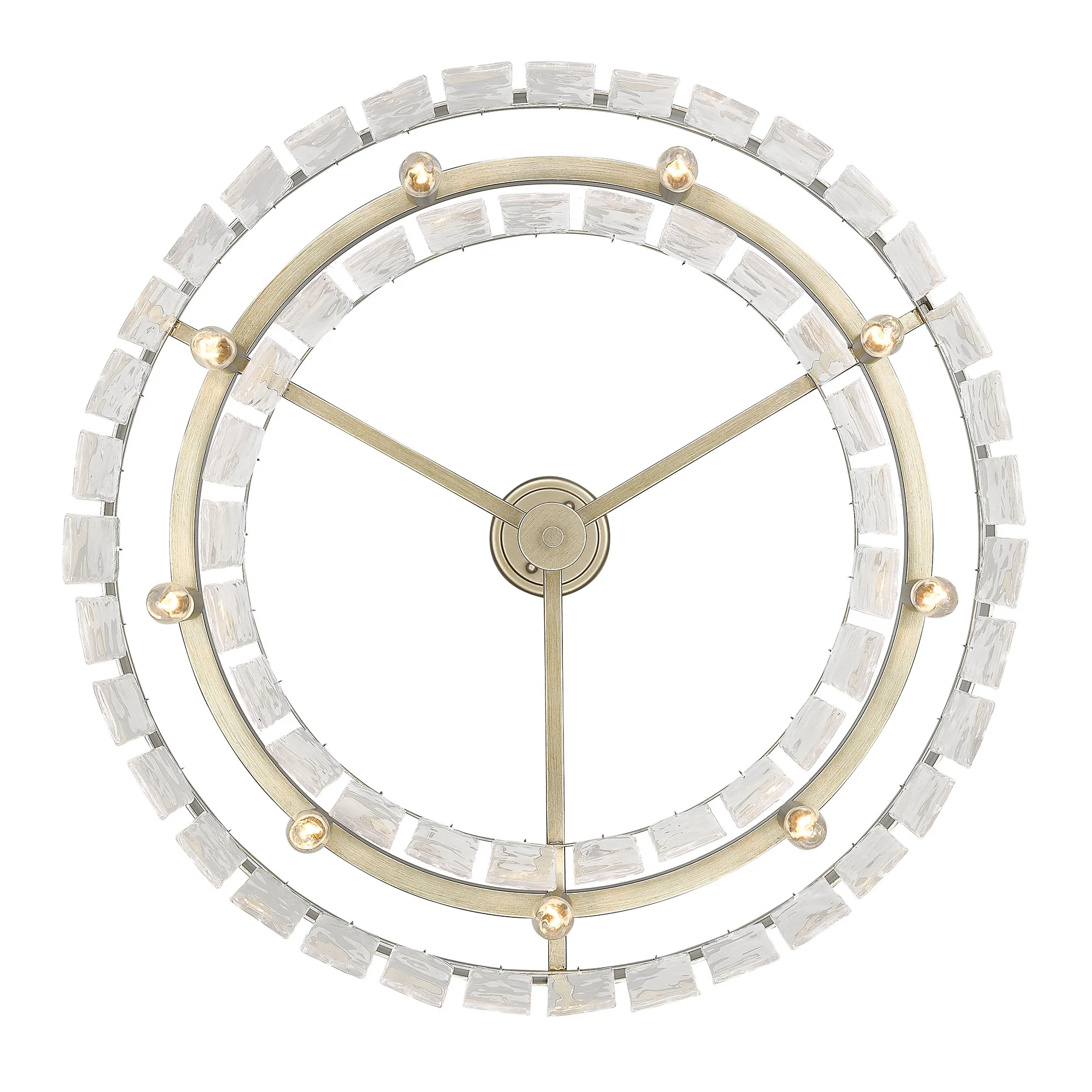 Ciara 9-light Chandelier in White Gold - Image 4