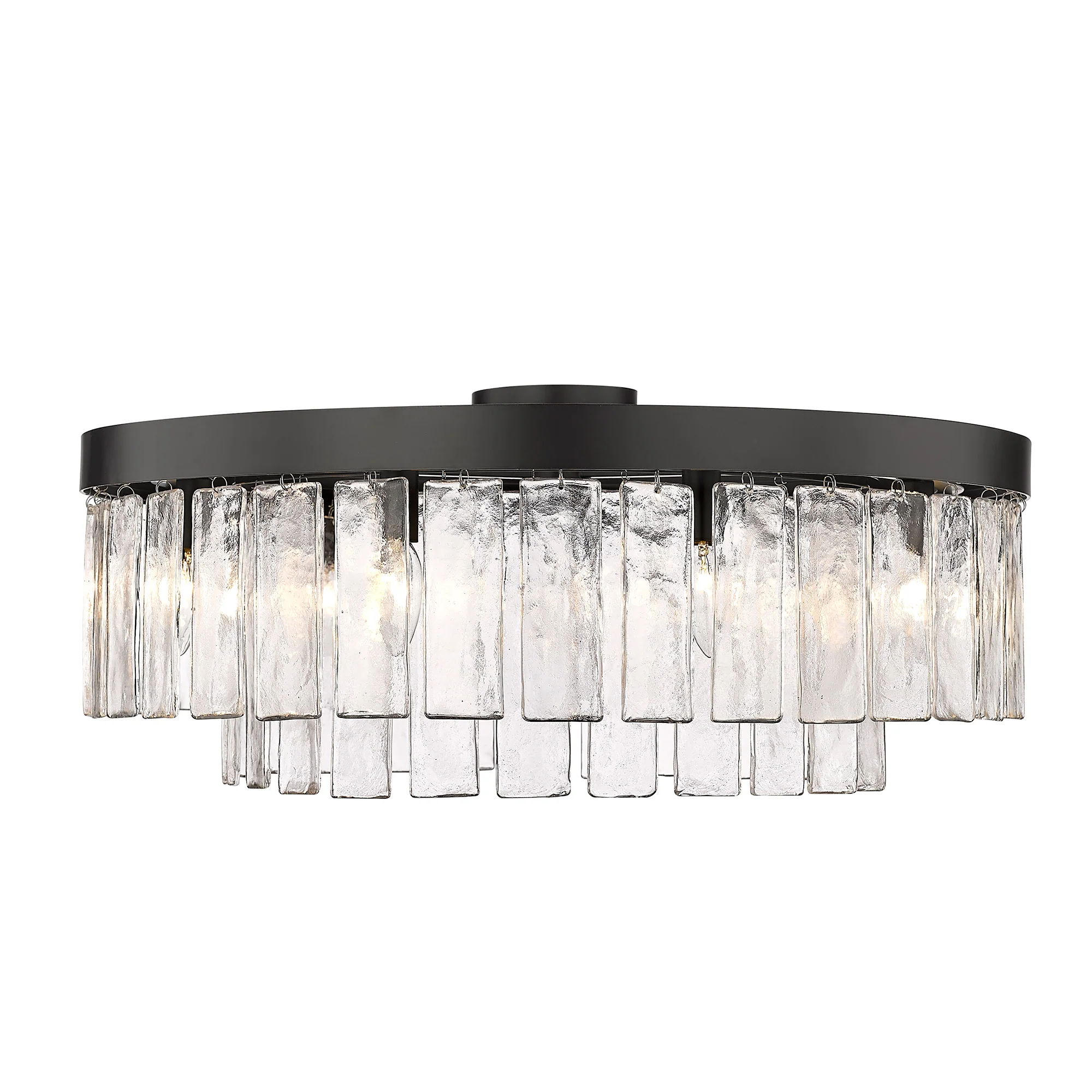 Ciara 9-light Semi-Flush Mount in Matte Black - Image 3