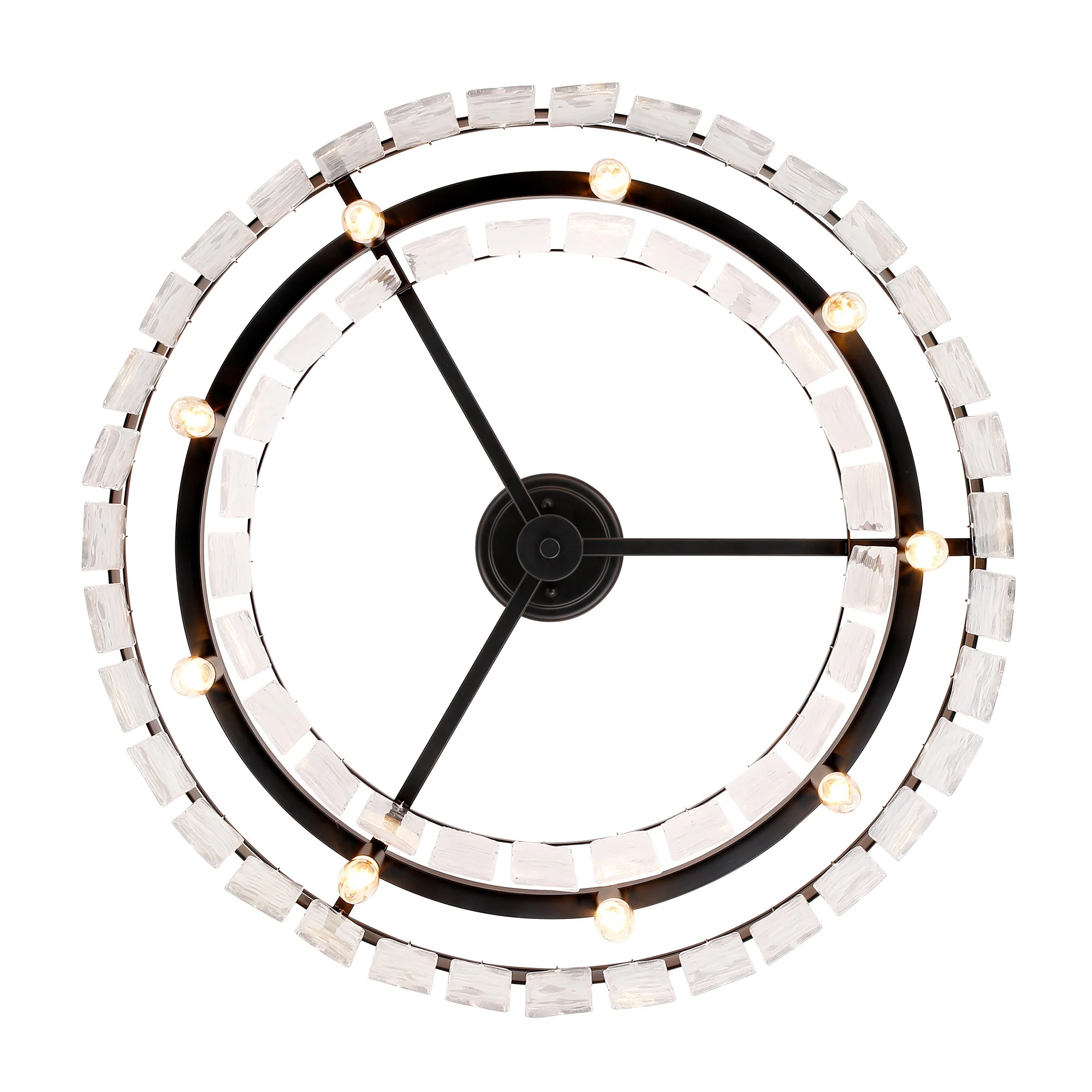 Ciara 9-light Semi-Flush Mount in Matte Black - Image 5